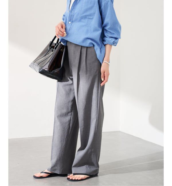 FRAMeWORK「≪追加≫撥水強撚PEバレルパンツ」|スラックス|