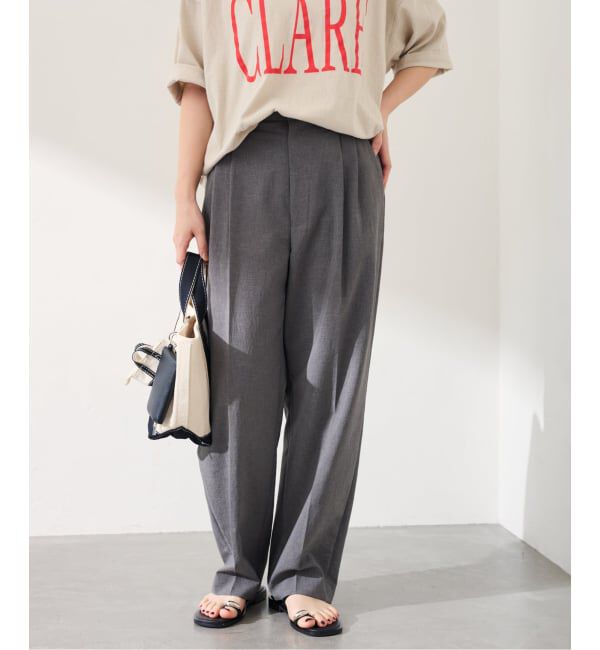 FRAMeWORK「≪追加≫撥水強撚PEバレルパンツ」|スラックス|