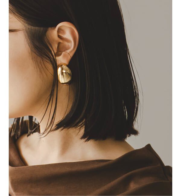 NOBLE「《追加予約》PETIT MOMENTS/プティモーメント Oval Stud Earrings」|ピアス|