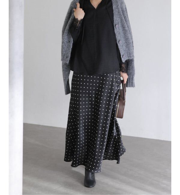  「【洗える】サテンマーメイドスカート」|スカート|