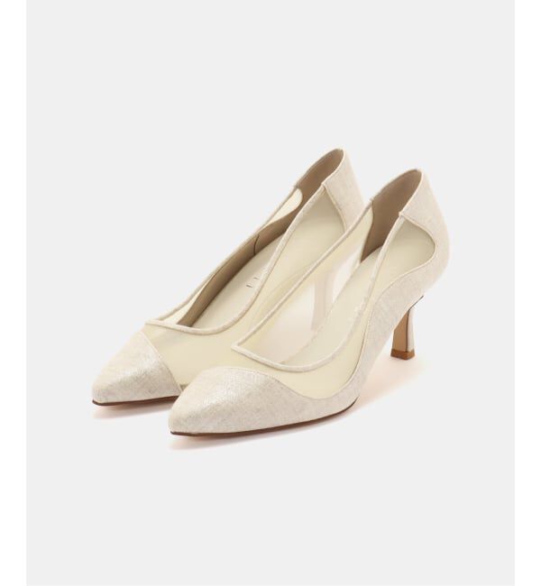  「《追加》6.5cmウェーブラインチュールパンプス」|パンプス|