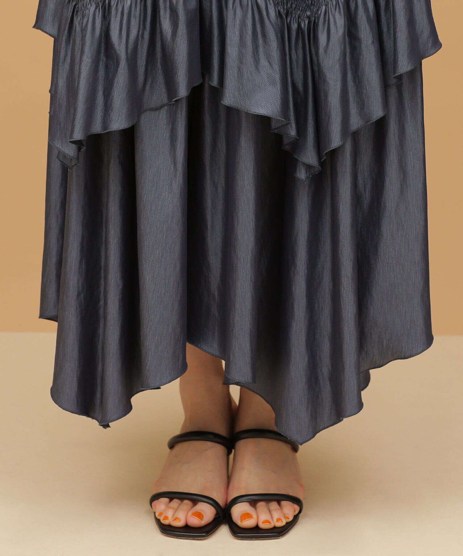 nano･universe「LB.03/ランダムヘムギャザースカート」|スカート|