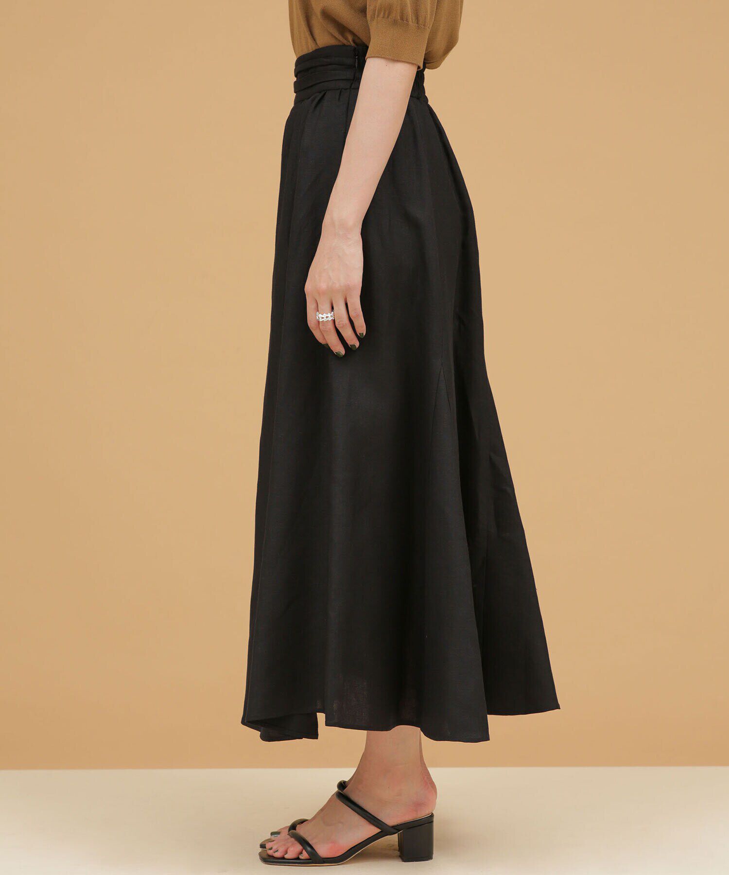 nano･universe「LB.03/リネンブレンドギャザーフレアスカート（セットアップ可）」|スカート|