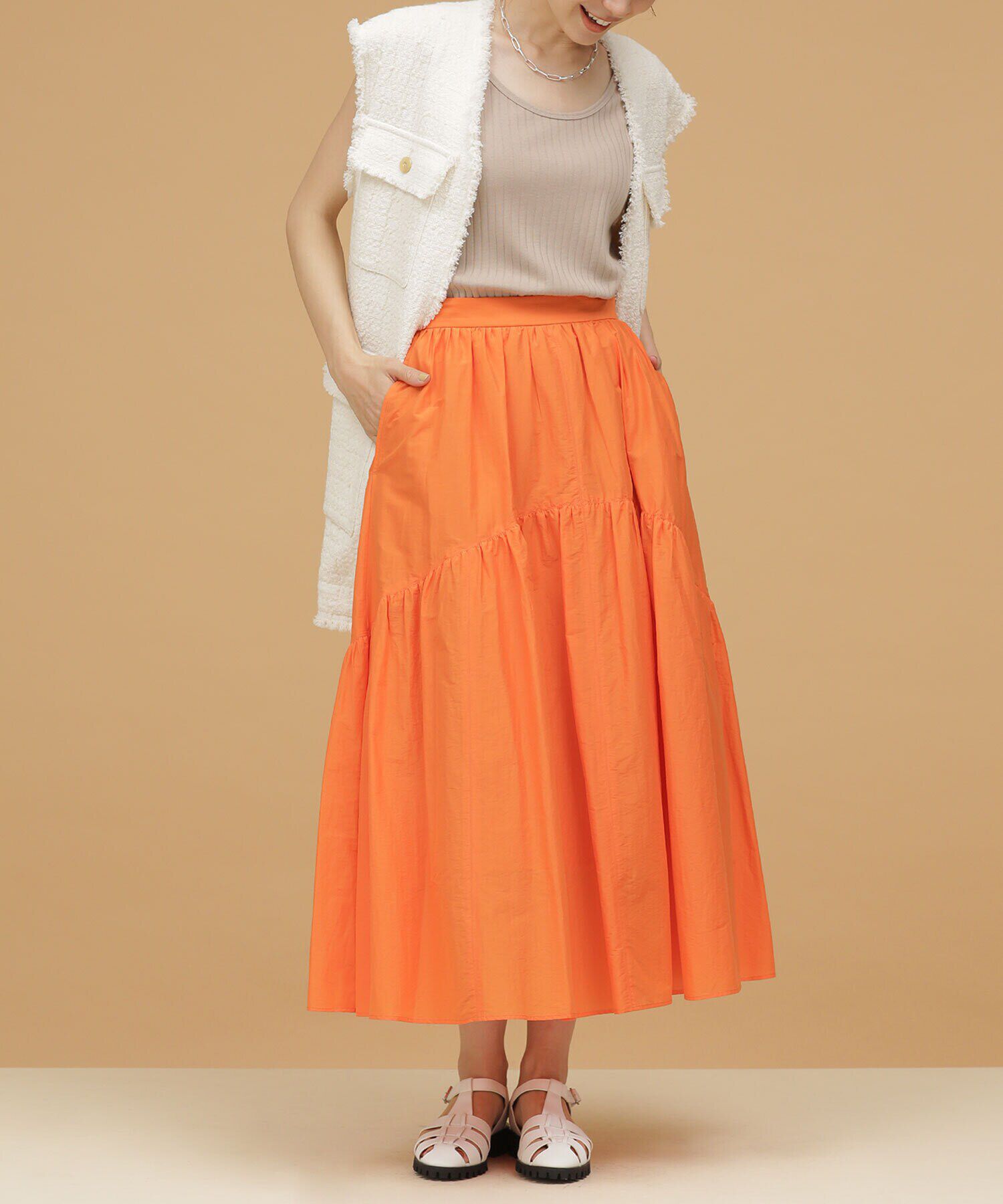 nano･universe「LB.03/切り替えギャザーティアードスカート」|スカート|