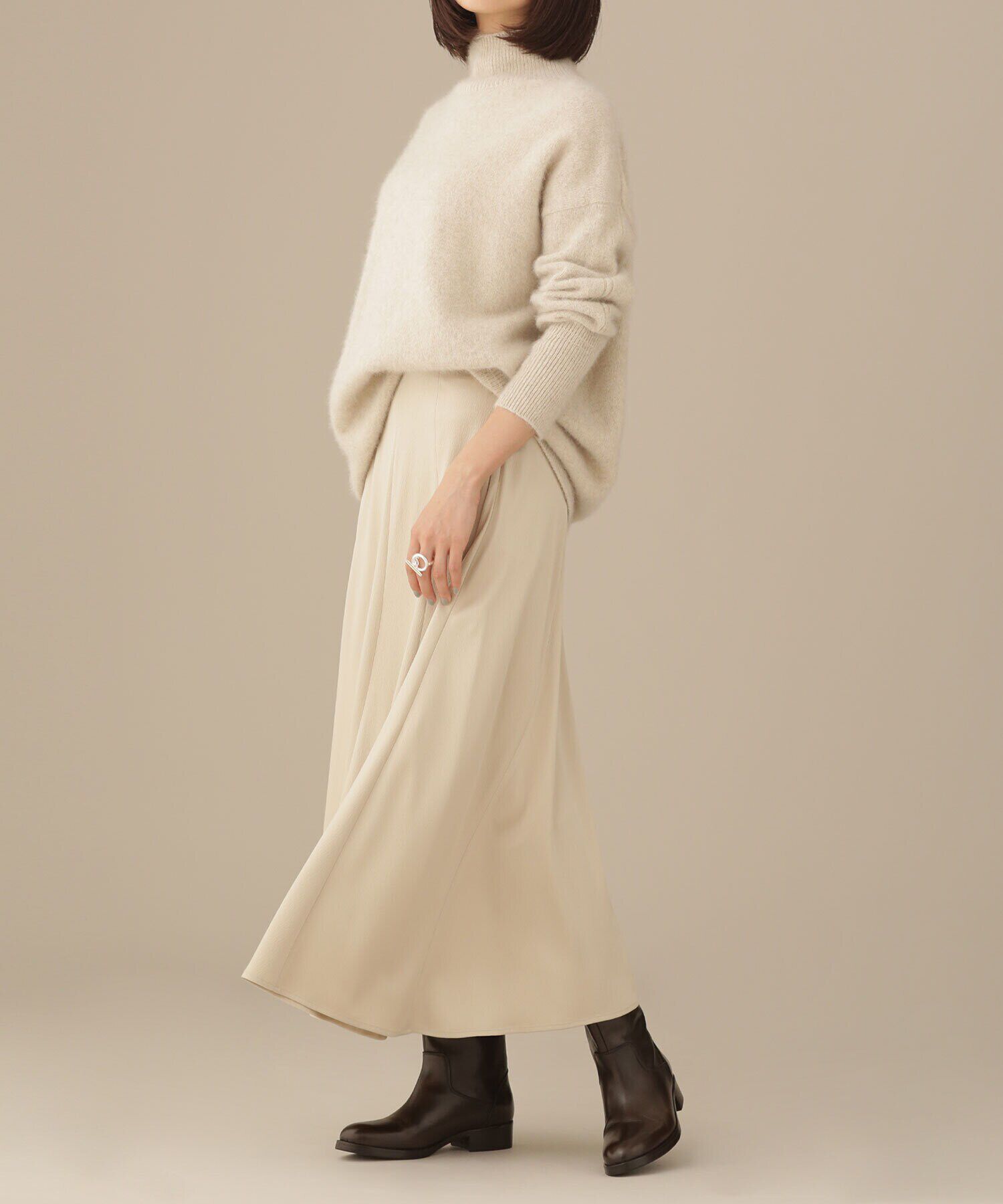 nano･universe「LB.03/エスカルゴ切り替えサテンスカート」|スカート|