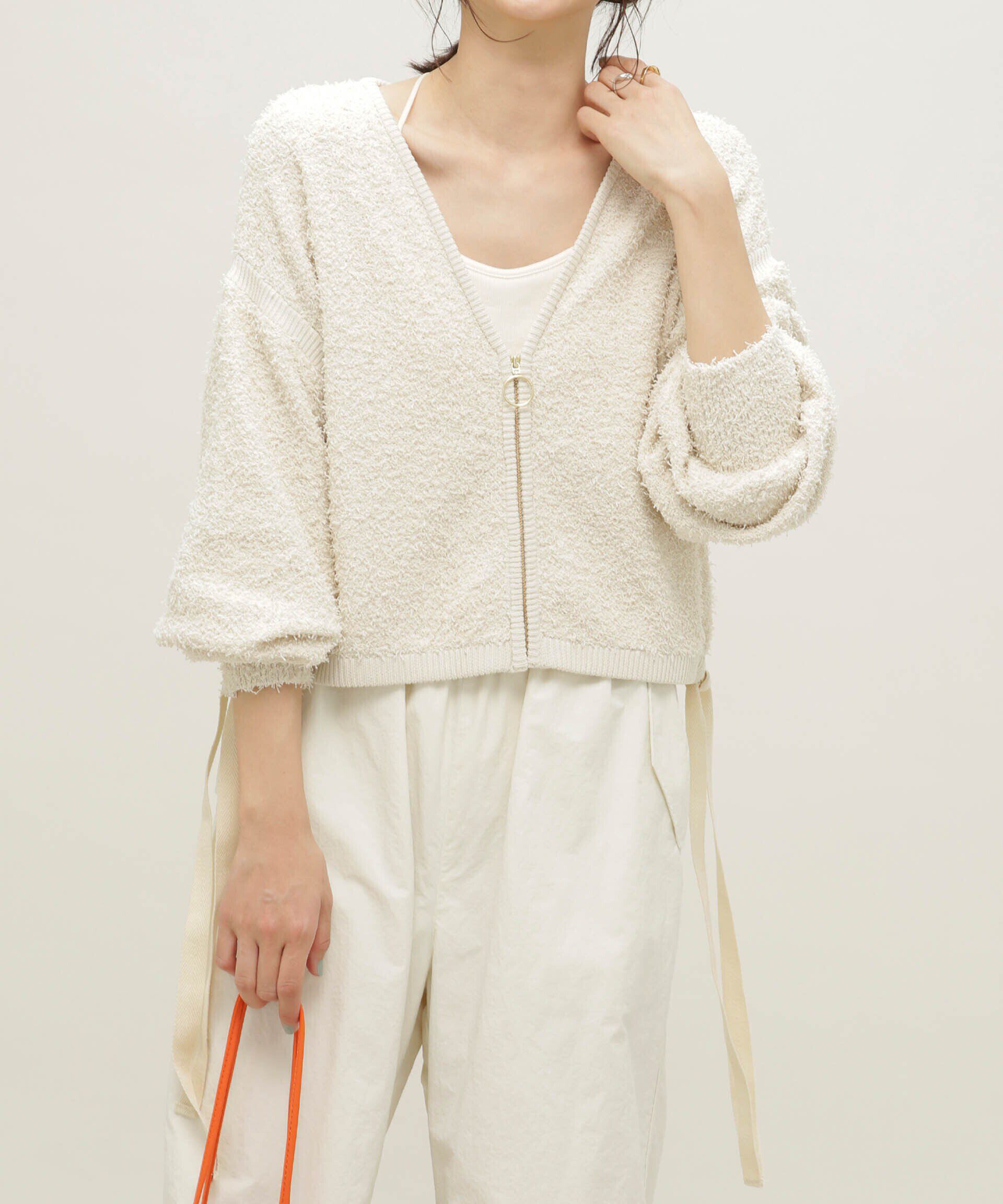 nano･universe「LB.03/前後2WAYジップアップニットトップス」|ニット・セーター|