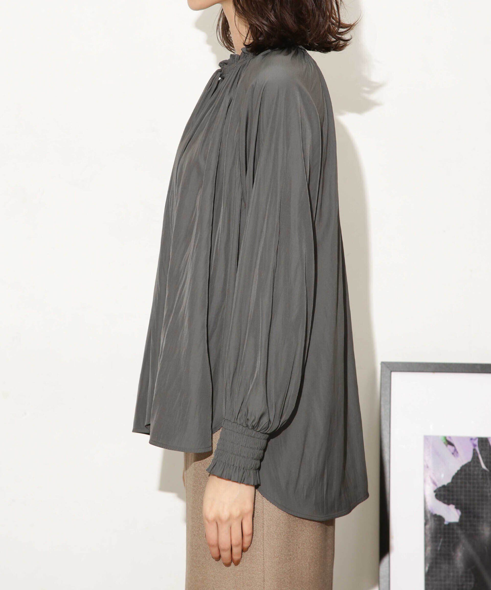 nano･universe「ギャザーネックボウタイブラウス」|シャツ・ブラウス|