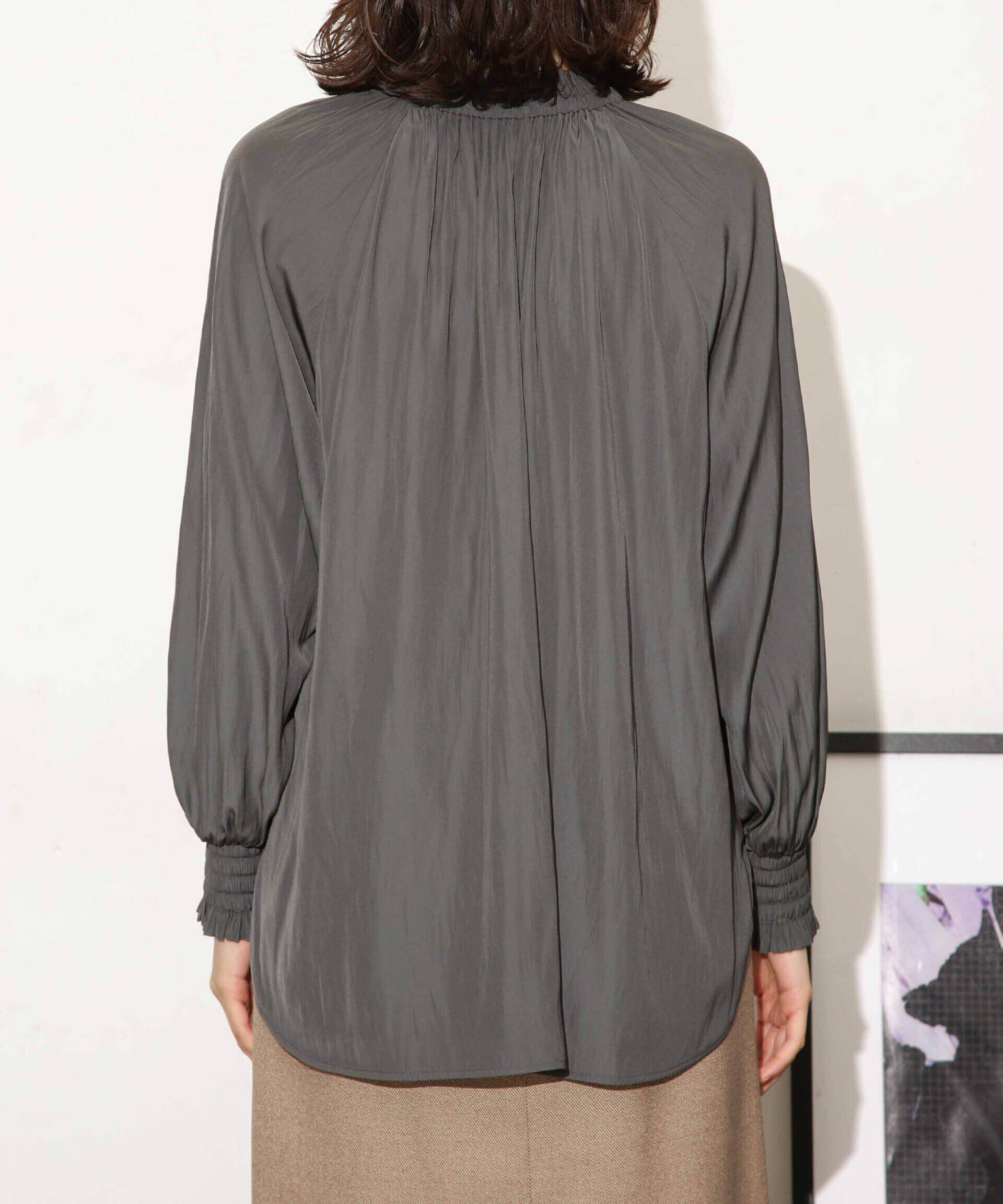 nano･universe「ギャザーネックボウタイブラウス」|シャツ・ブラウス|