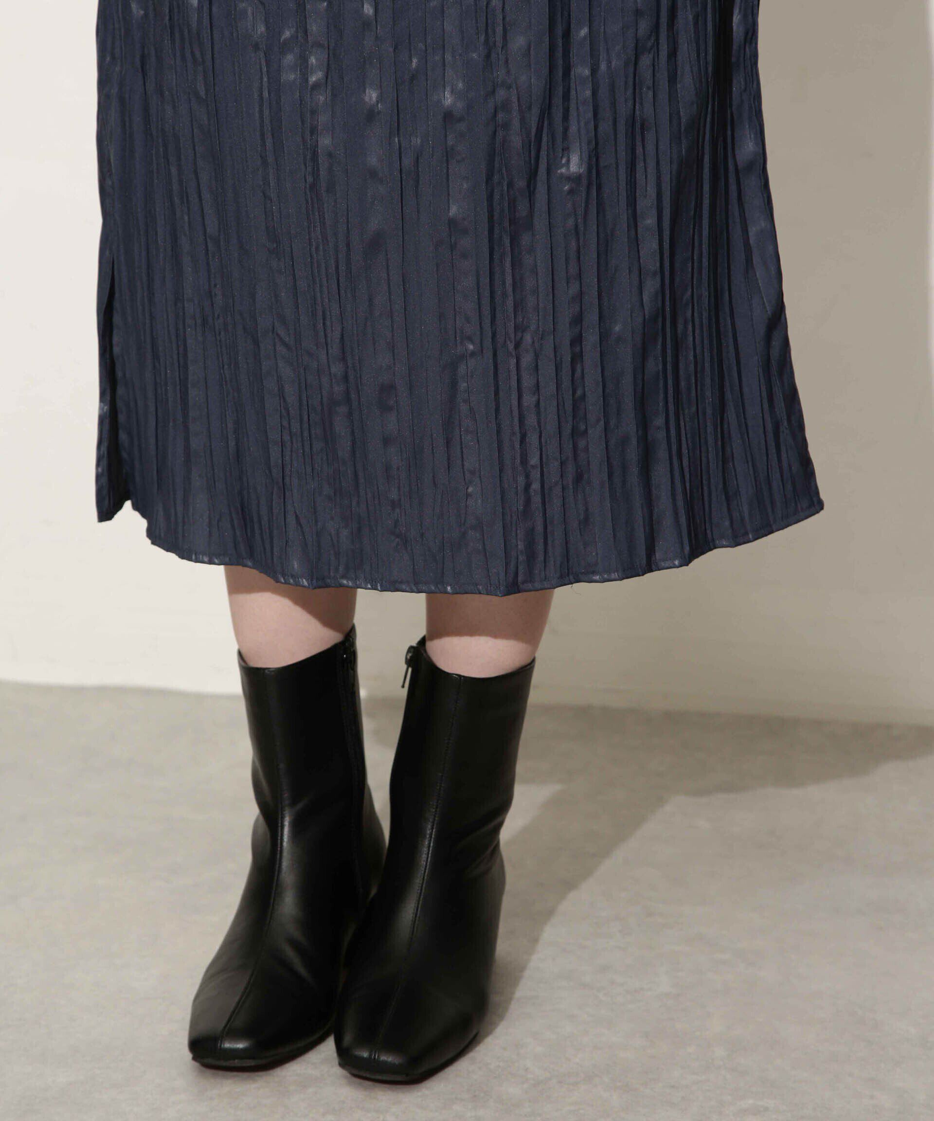 nano･universe「チンツサテンティアードプリーツスカート（セットアップ可）」|スカート|