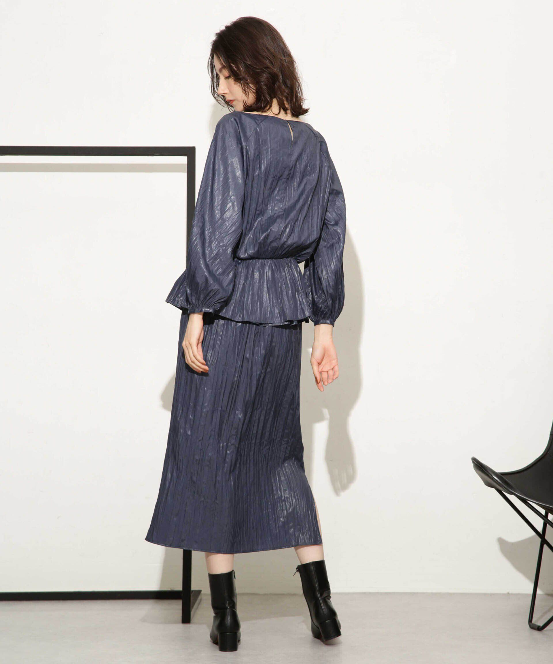 nano･universe「チンツサテンティアードプリーツスカート（セットアップ可）」|スカート|