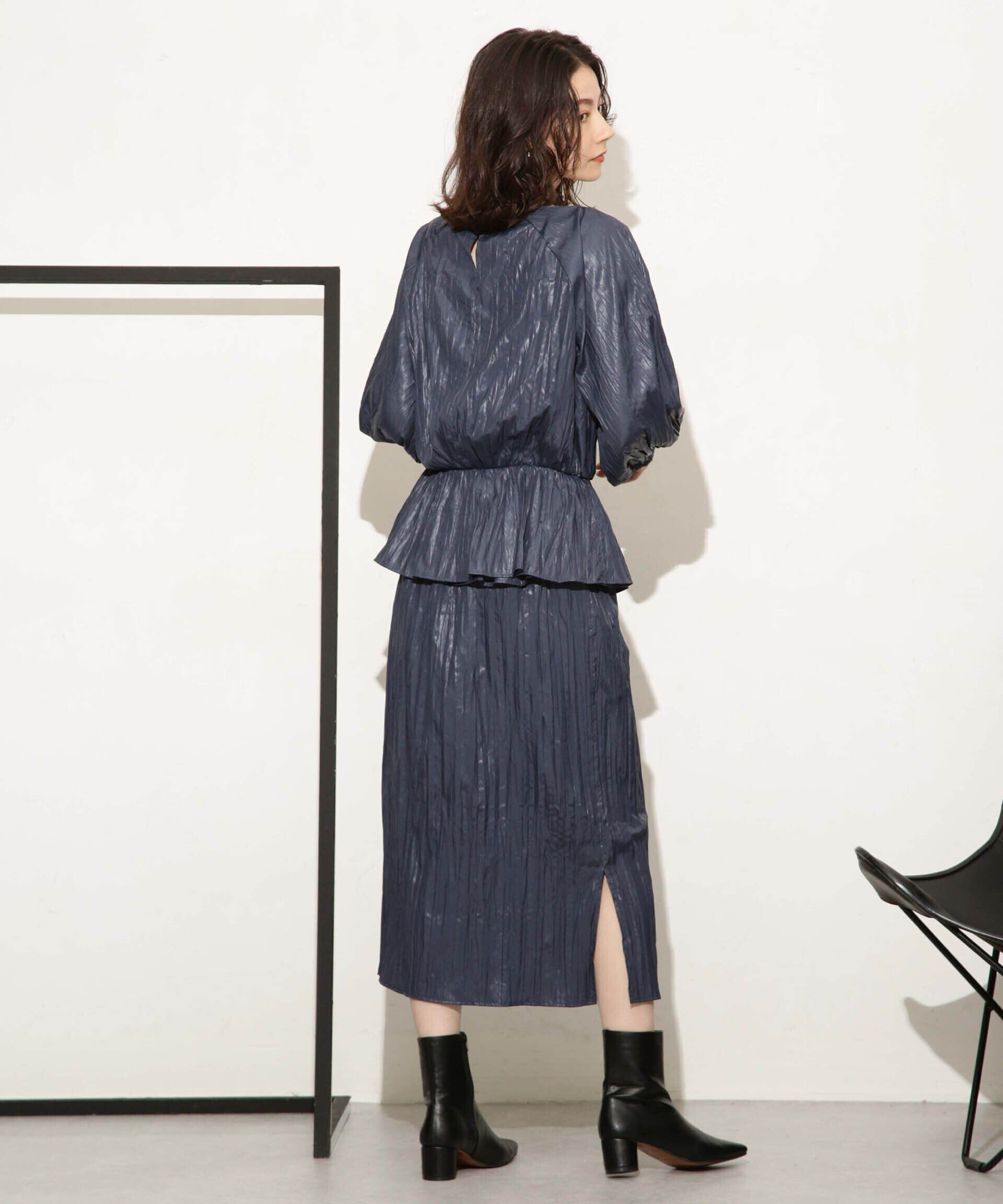 nano･universe「チンツサテンティアードプリーツスカート（セットアップ可）」|スカート|