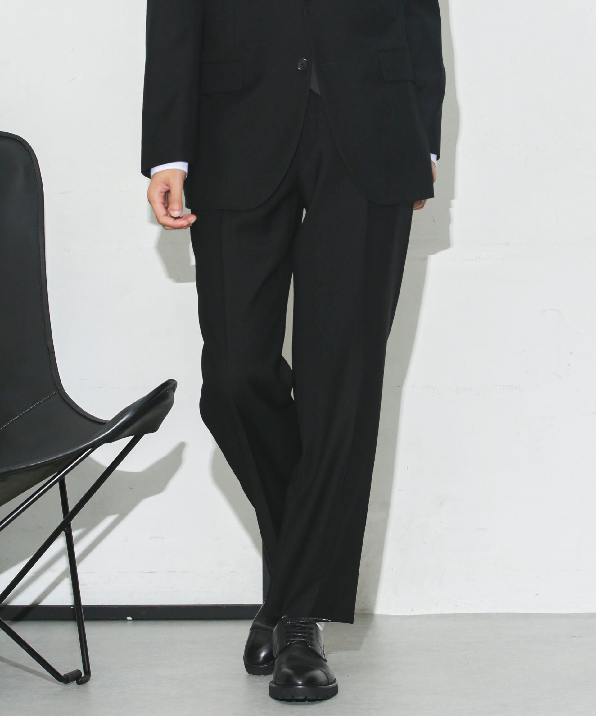 nano･universe「｢ESSENTIAL LINE｣フォーマルブラックトラウザー」|スーツ|