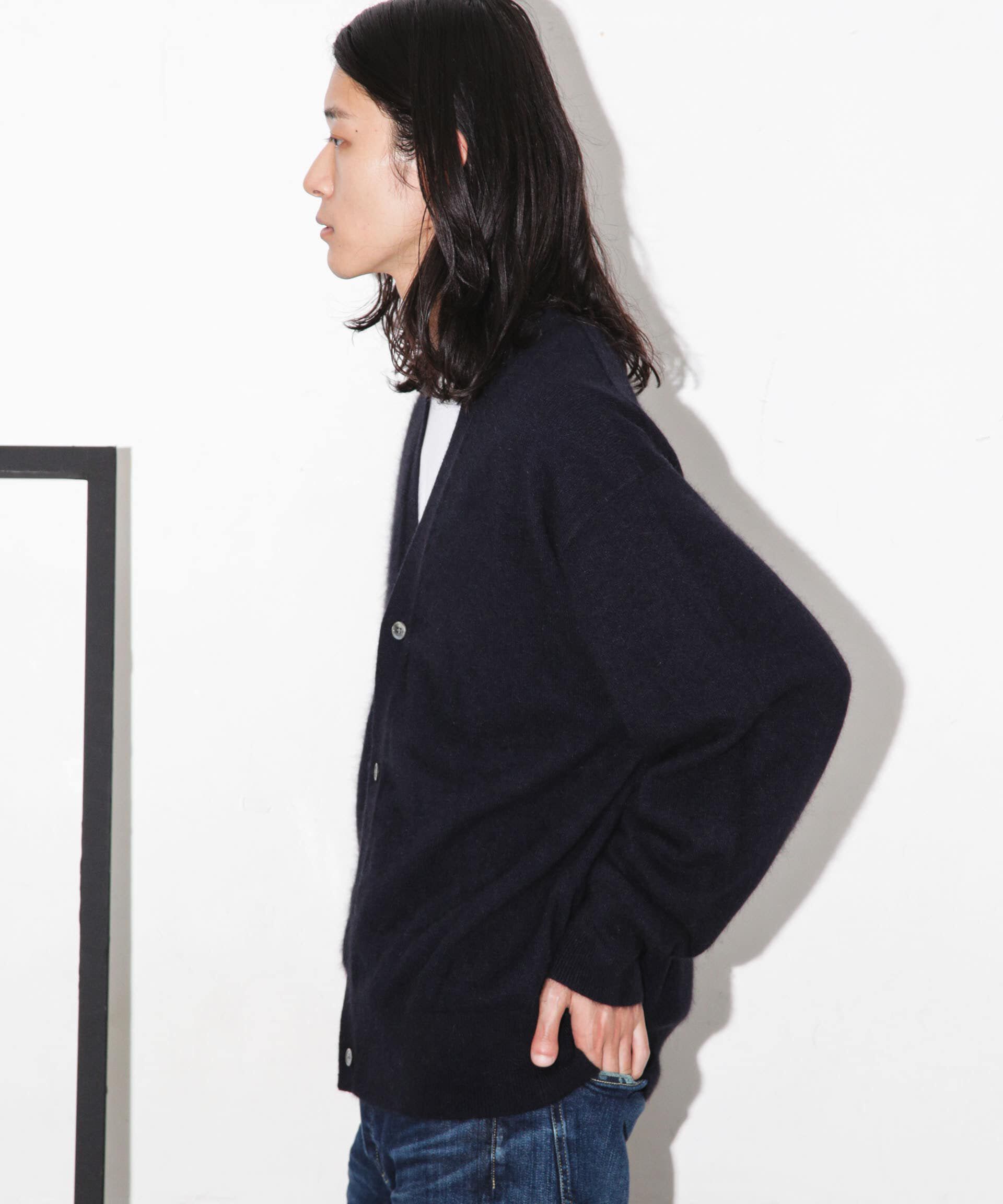 nano･universe「ヘアリーハイゲージＶネックカーディガン」|ニット・セーター|