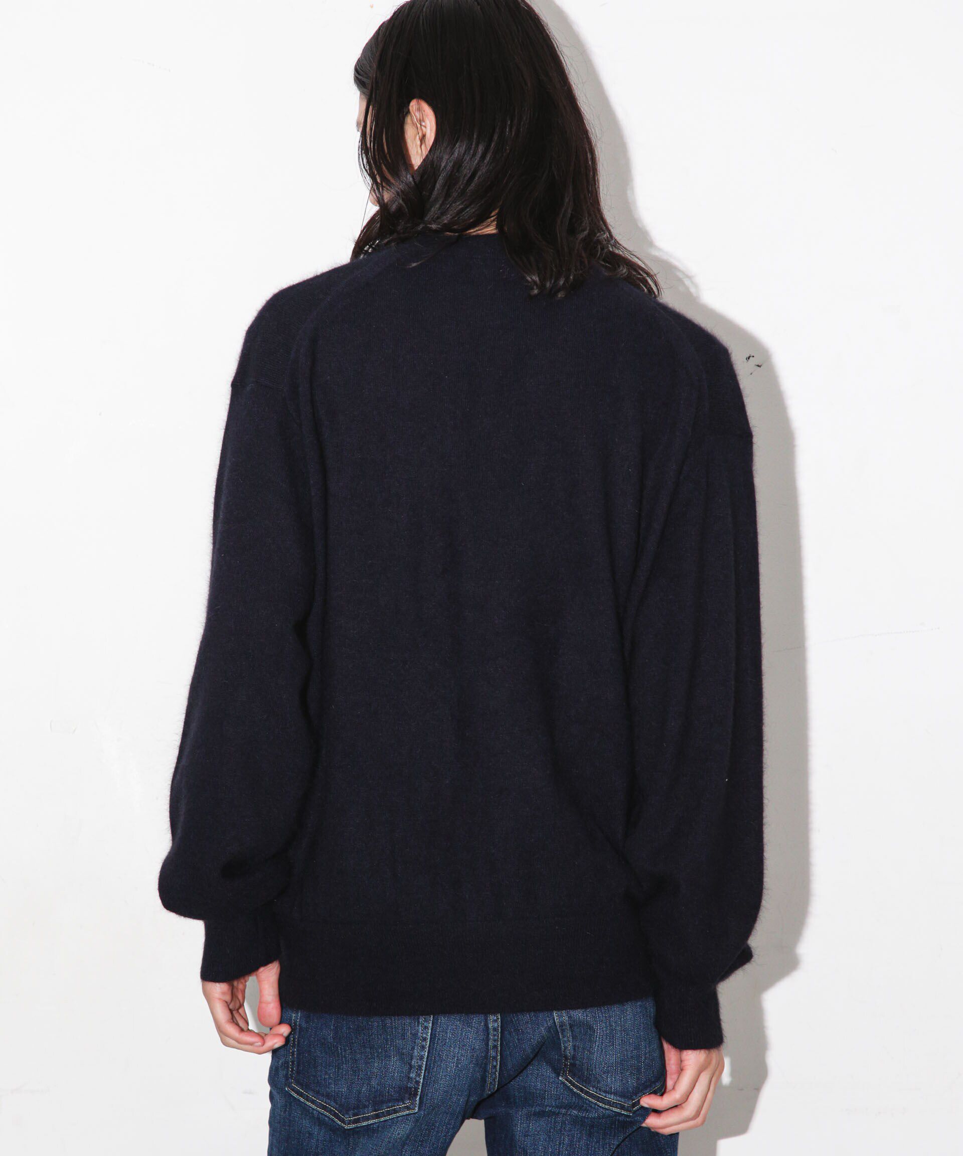 nano･universe「ヘアリーハイゲージＶネックカーディガン」|ニット・セーター|