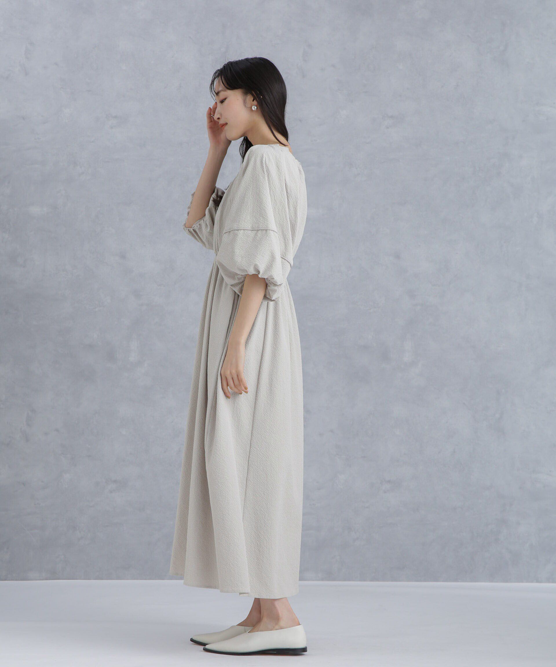 nano･universe「マイクロサッカーボリュームスリーブワンピース」|ワンピース|