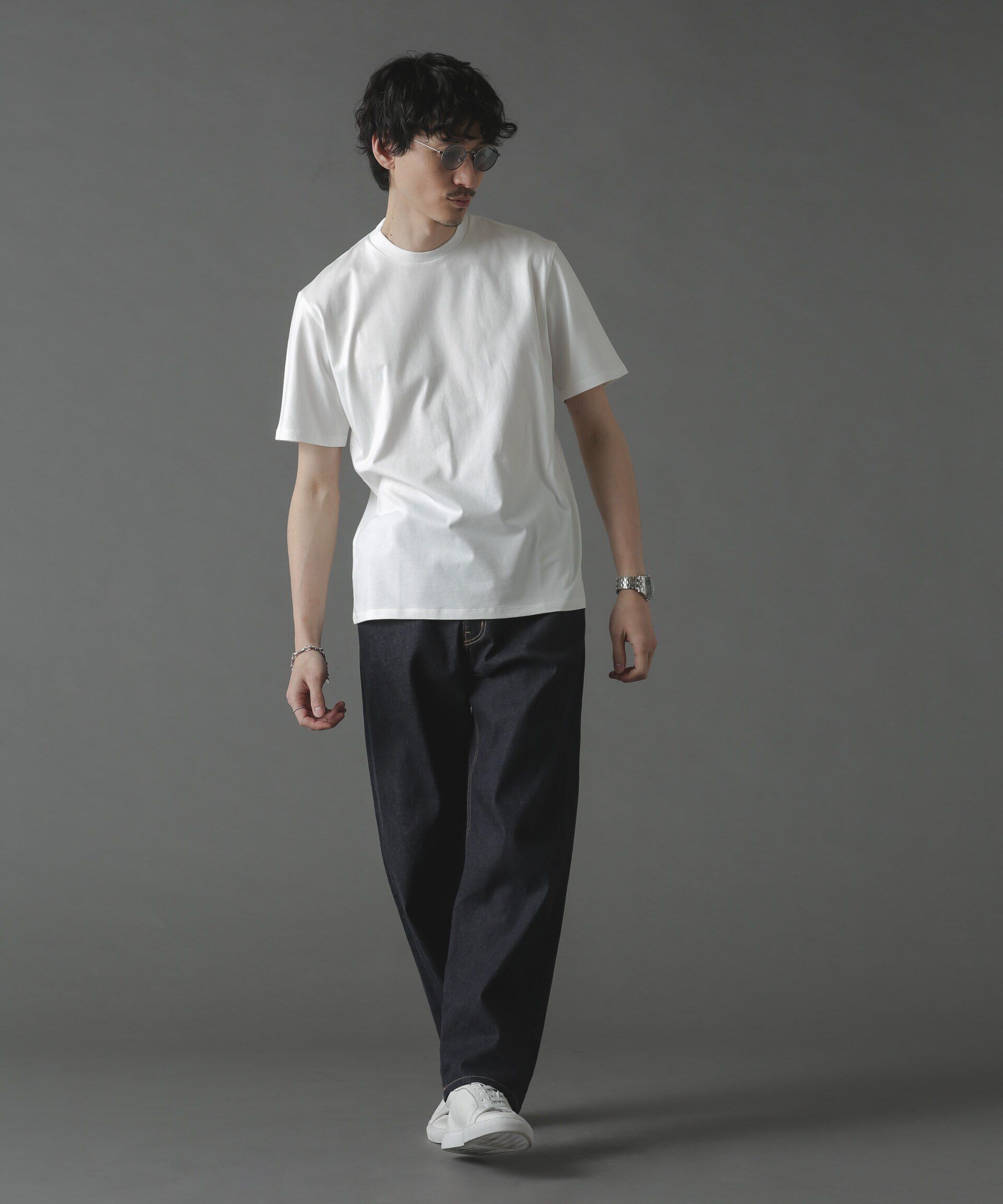 nano･universe「ジャケT(R) クルーネック 半袖」|Tシャツ・カットソー|