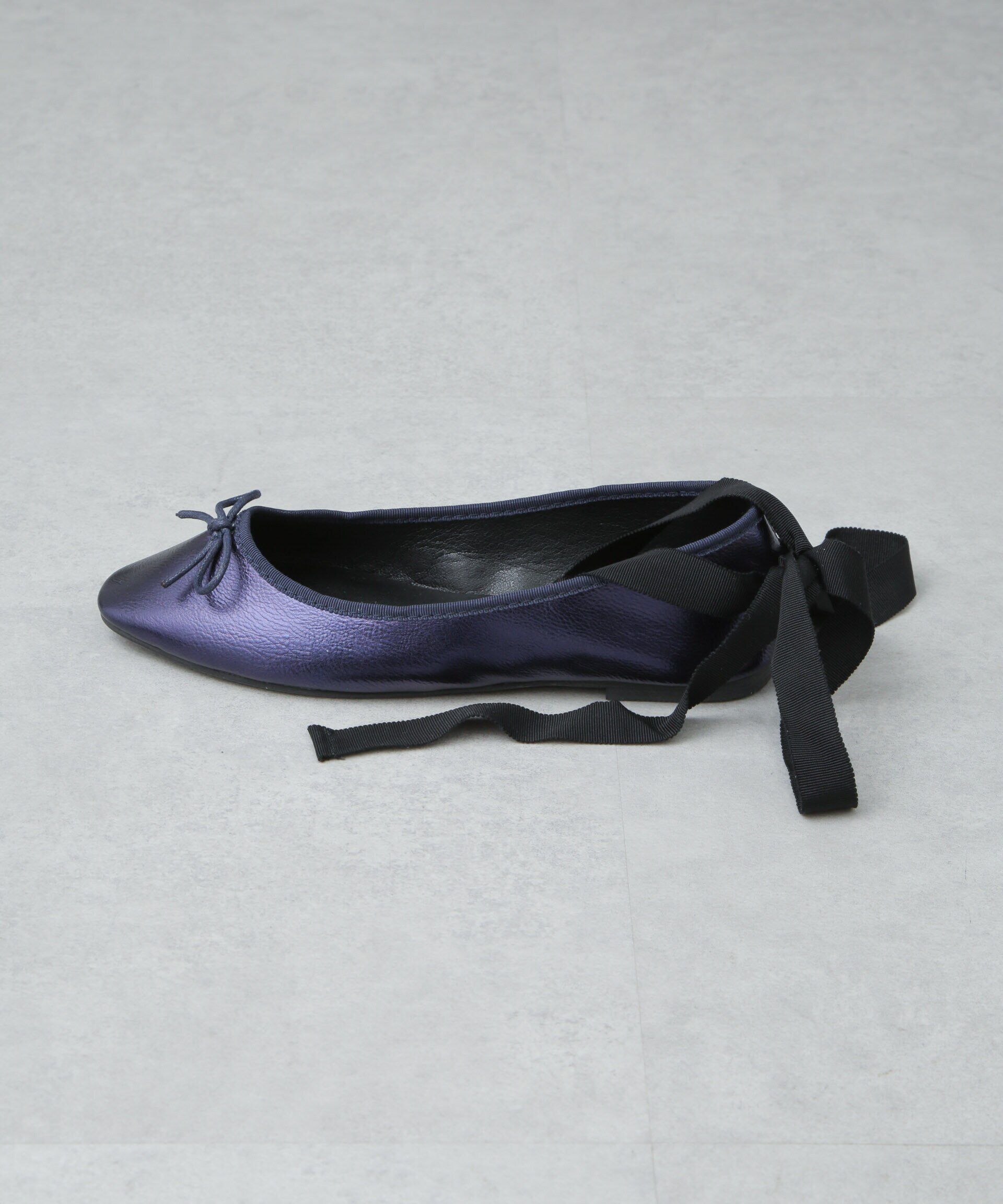 nano･universe「リボン付ラウンドトゥバレエシューズ」|ビジネス・ドレスシューズ|