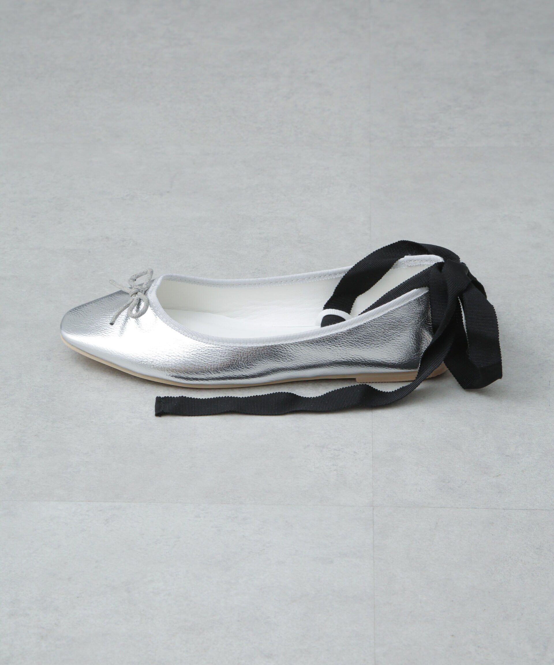 nano･universe「リボン付ラウンドトゥバレエシューズ」|ビジネス・ドレスシューズ|