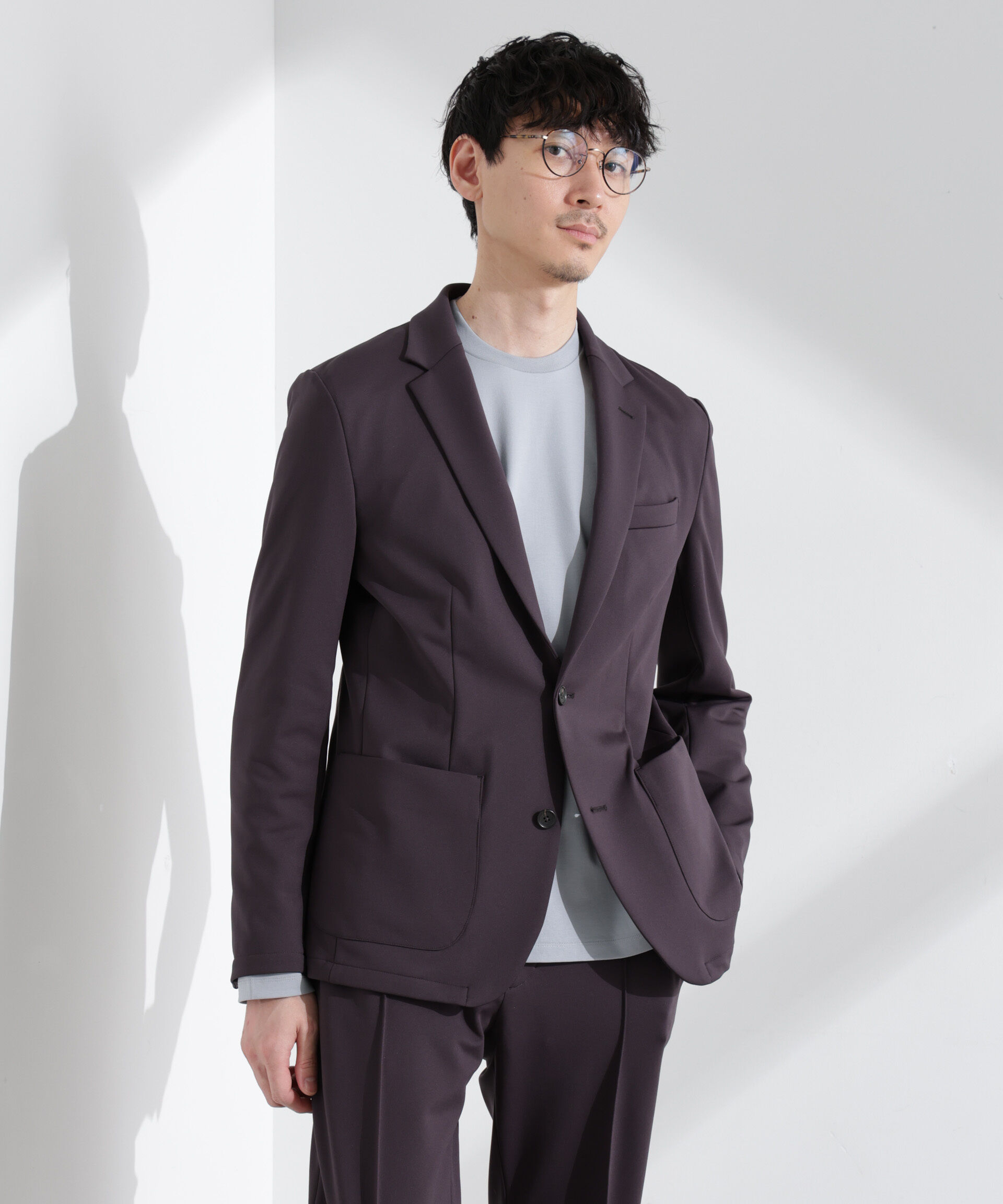 nano･universe「「N JACKET BASIC」TEXBRID(R)ポンチストレッチジャケット(セットアップ可)」|スーツ|