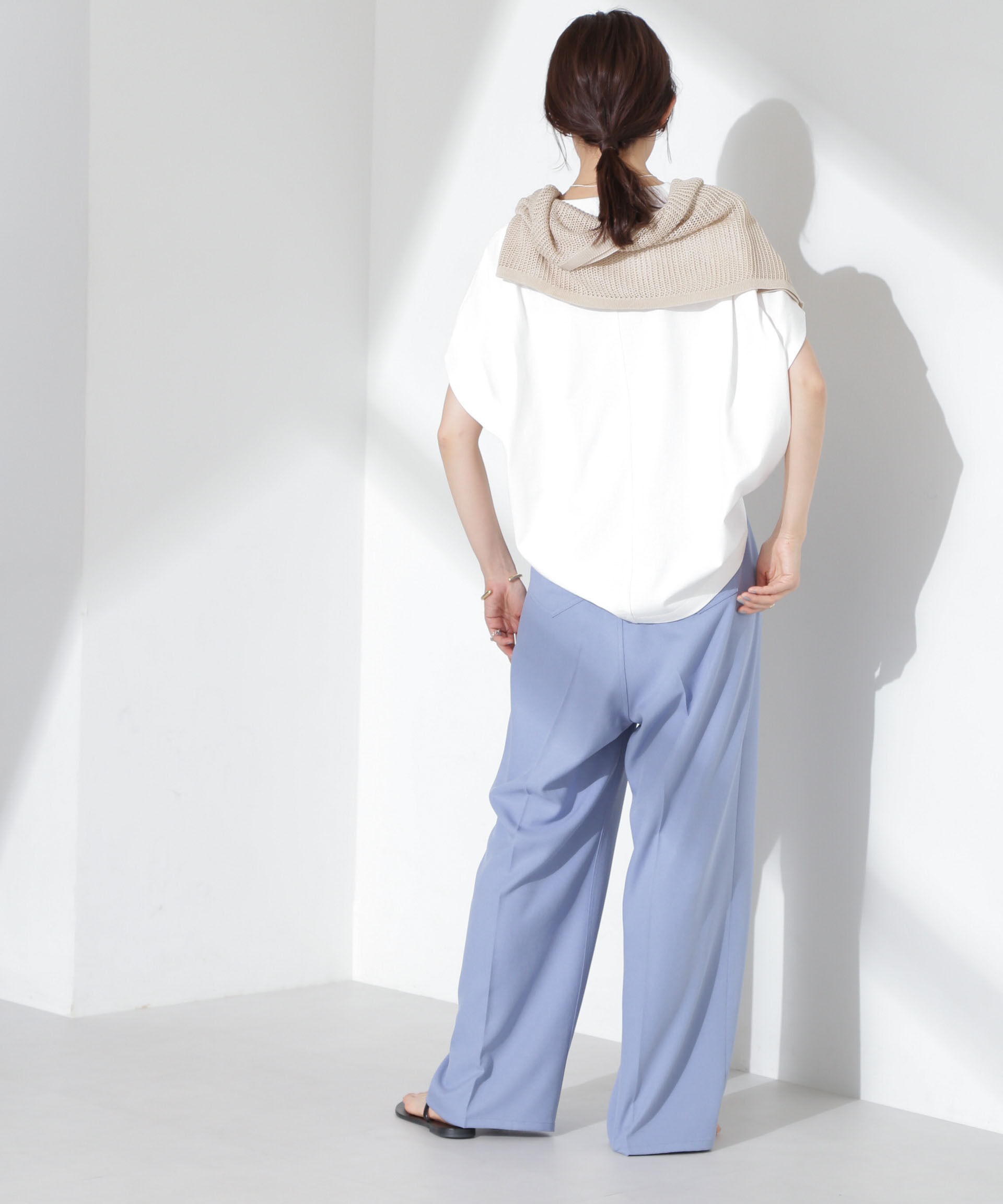 nano･universe「ツータックワイドパンツ」|チノ|