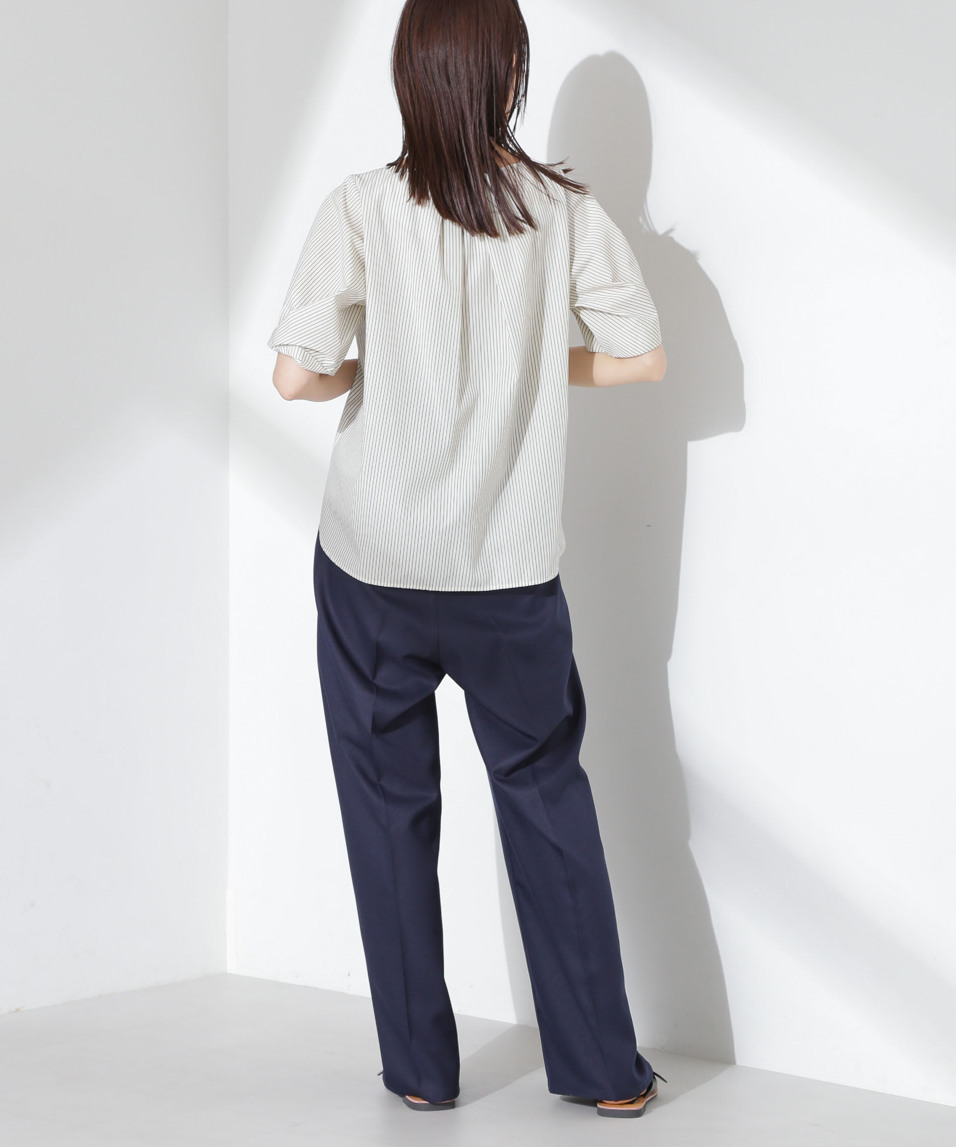 nano･universe「ツータックワイドパンツ」|チノ|