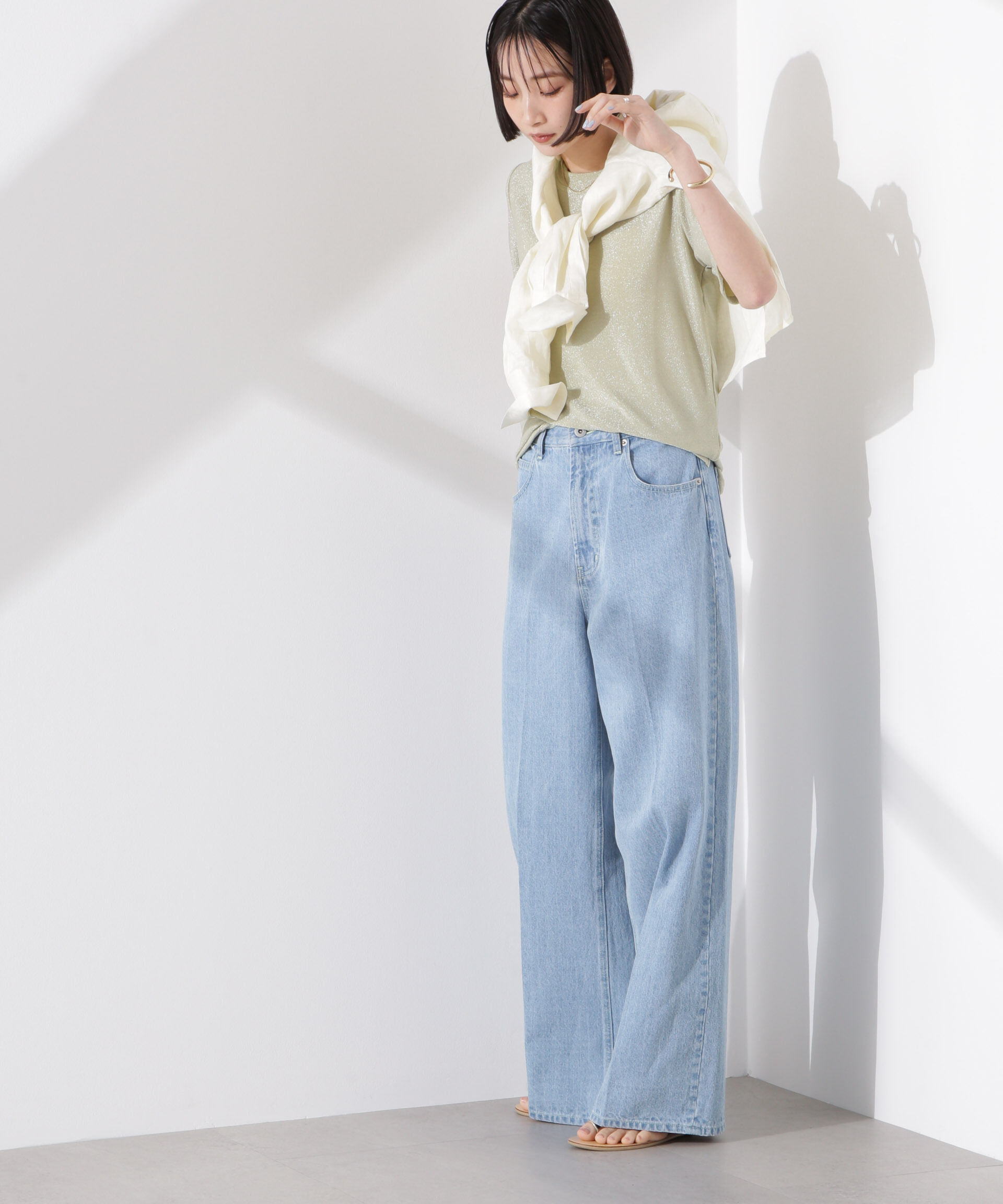 nano･universe「ラメカットクルーネックＴシャツ」|Tシャツ・カットソー|