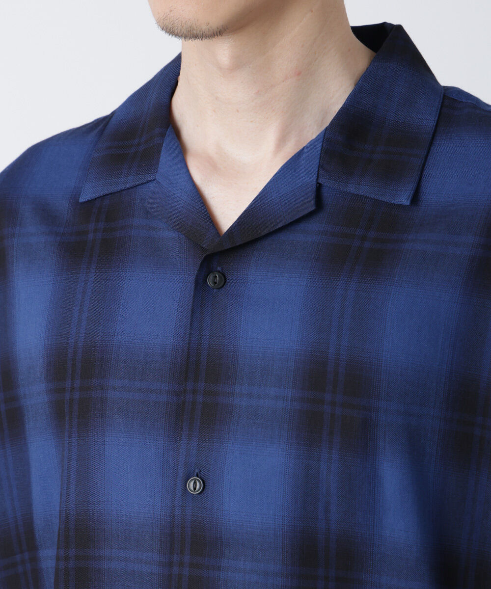 nano･universe「オリジナルパターンオンブレーシャツ 半袖」|シャツ・ブラウス|