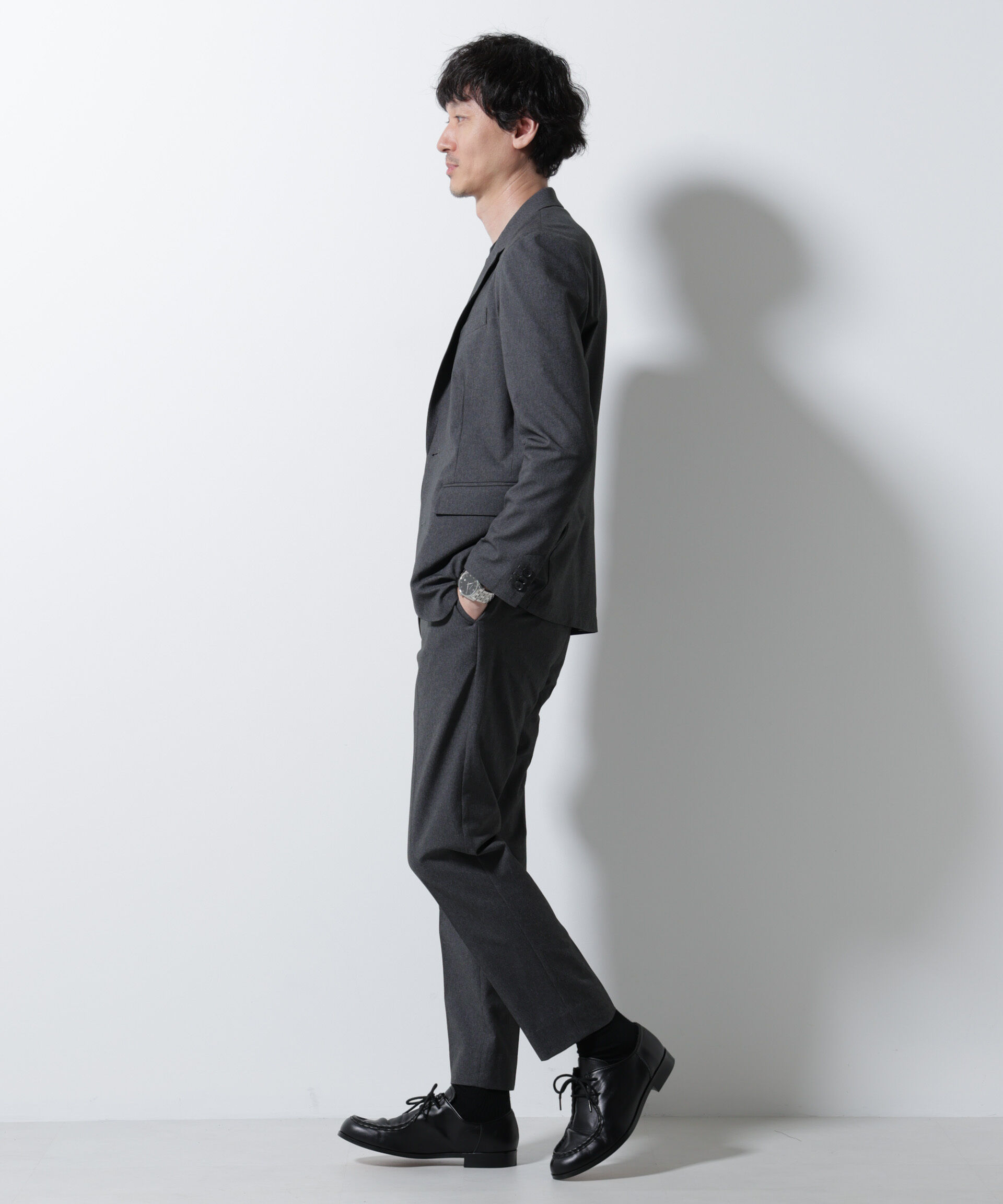 nano･universe「｢Damerino｣DotAir(R)ミニホールストレッチセットアップ/吸水速乾」|スーツ|