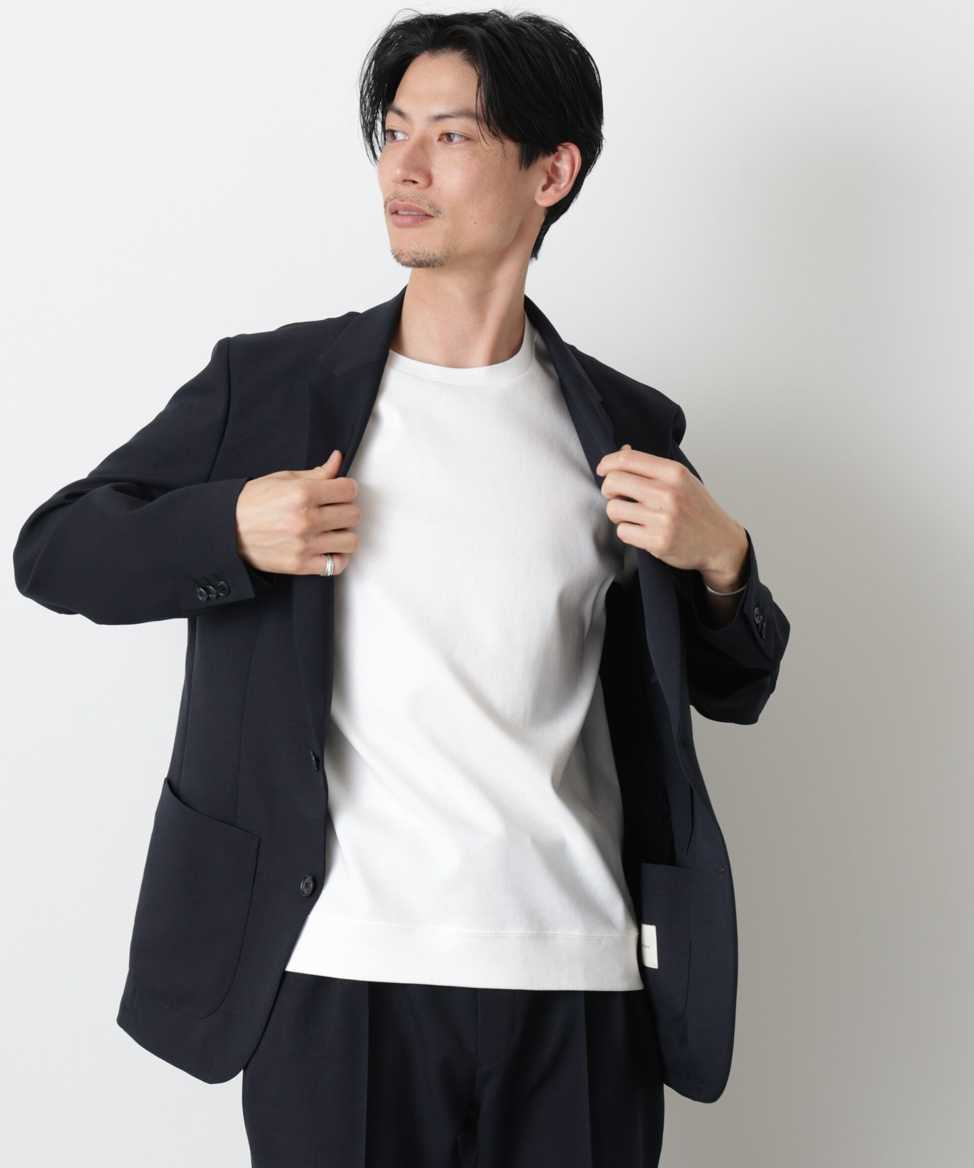 nano･universe「「FORMAL JERSEY」クルーネックカットソー半袖」|Tシャツ・カットソー|