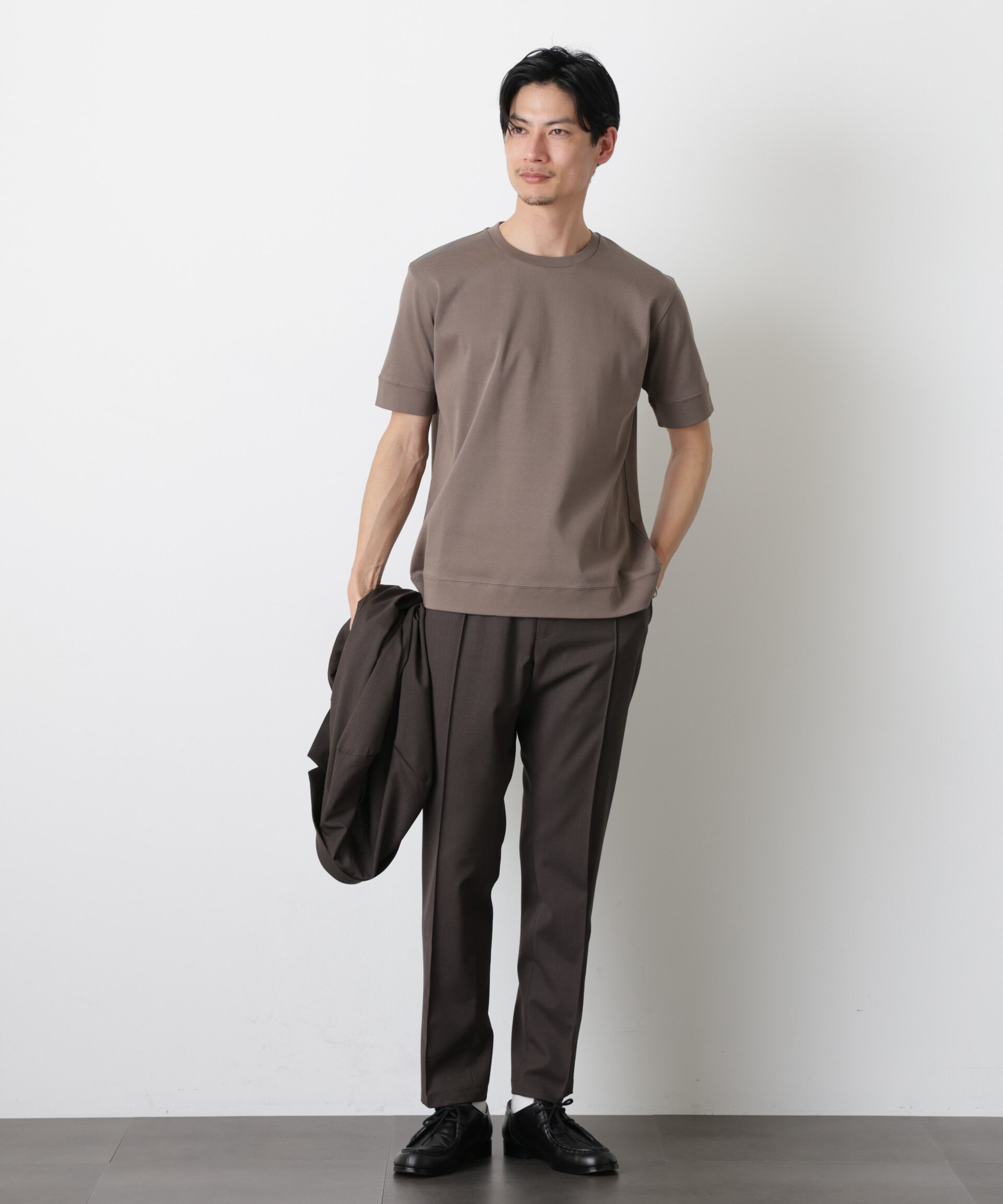 nano･universe「「FORMAL JERSEY」クルーネックカットソー半袖」|Tシャツ・カットソー|