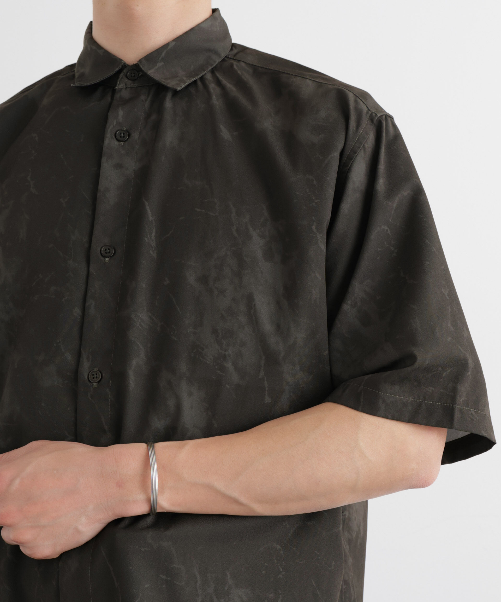 nano･universe「ストーンパターン半袖シャツ」|シャツ・ブラウス|