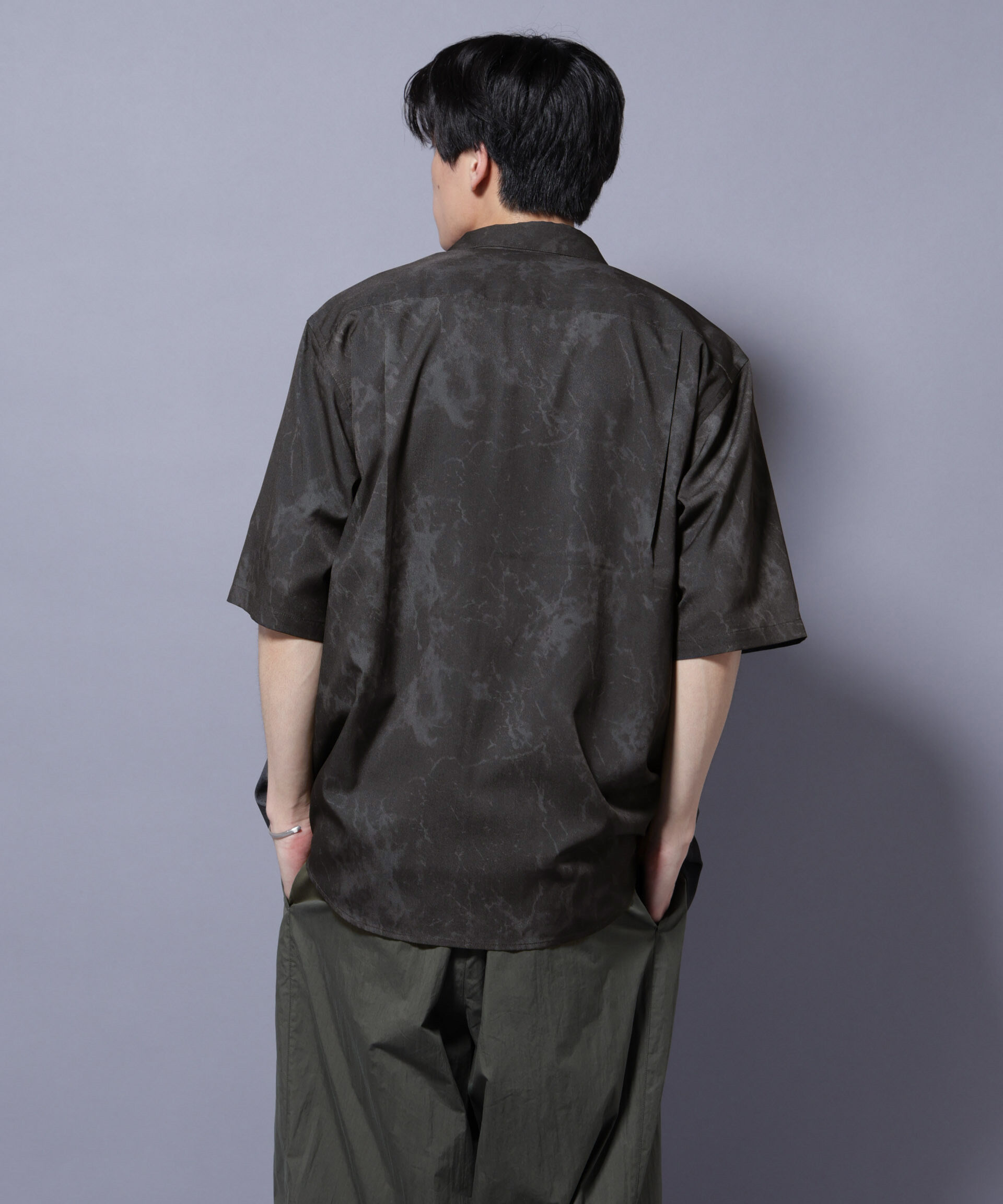 nano･universe「ストーンパターン半袖シャツ」|シャツ・ブラウス|