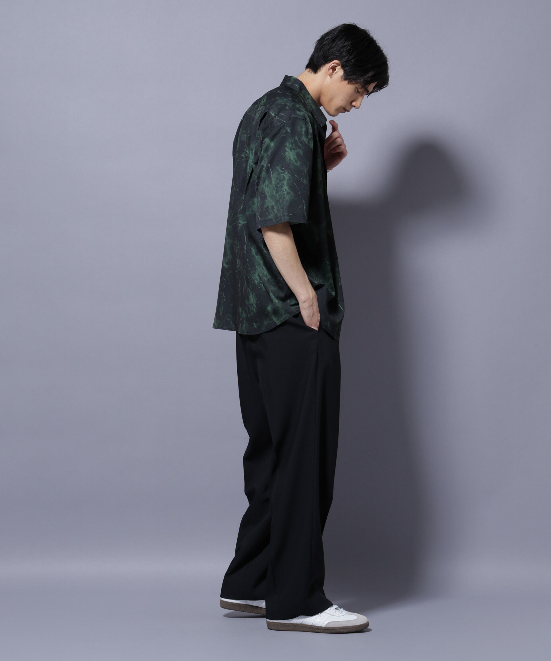 nano･universe「ストーンパターン半袖シャツ」|シャツ・ブラウス|