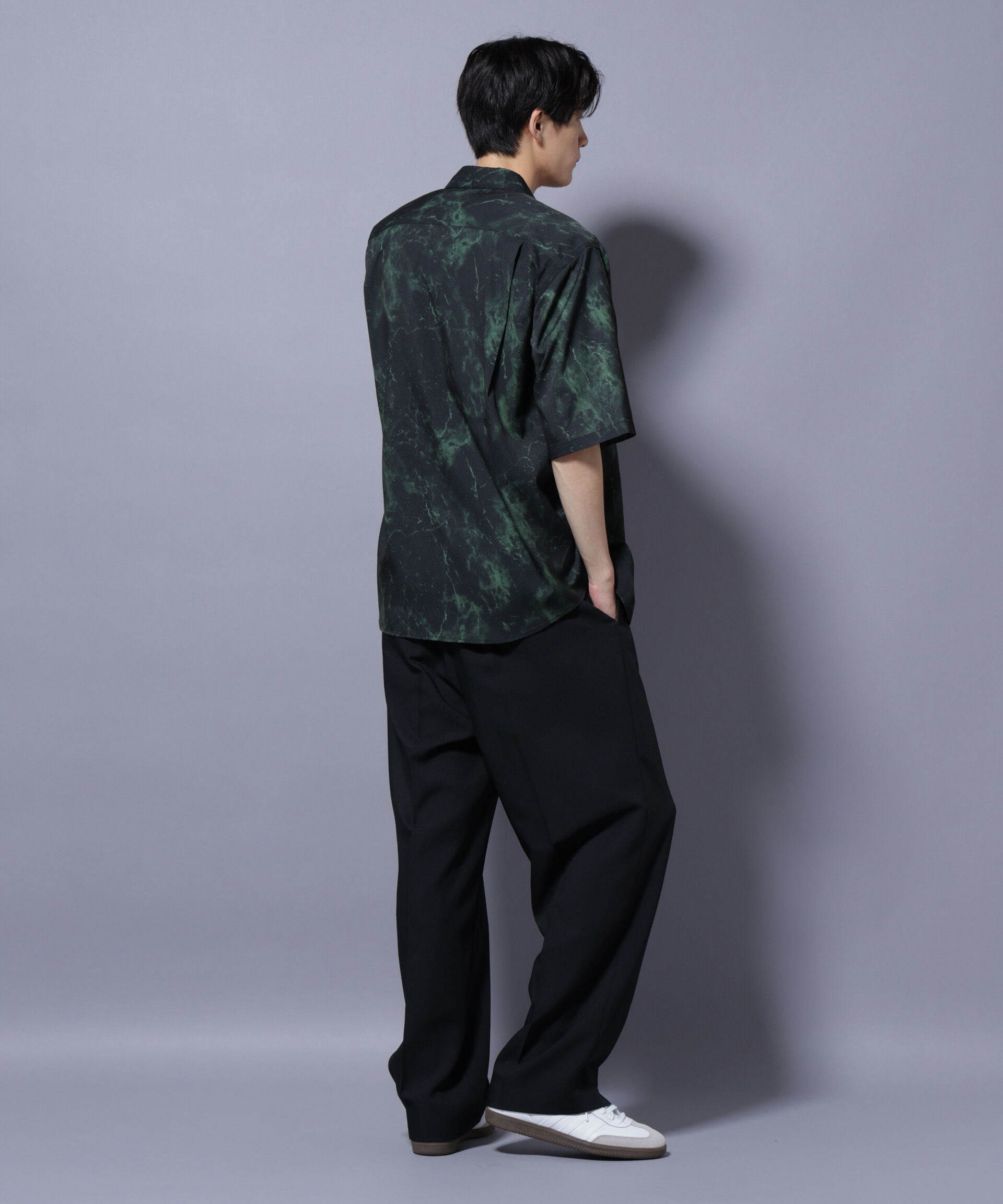 nano･universe「ストーンパターン半袖シャツ」|シャツ・ブラウス|