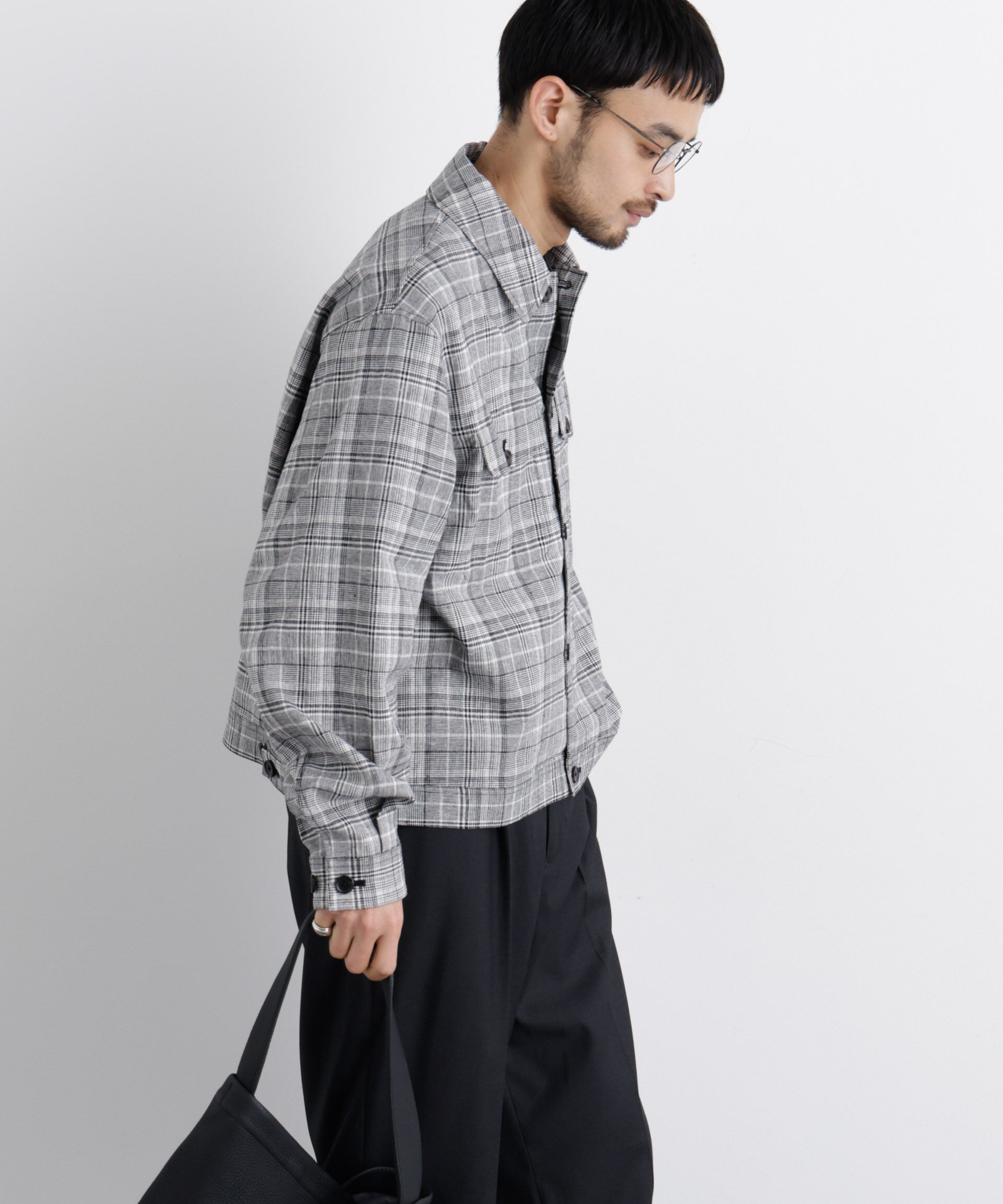 nano･universe「「FRENCH LINEN」リネンコットンシャツブルゾン」|ブルゾン・スタジャン|