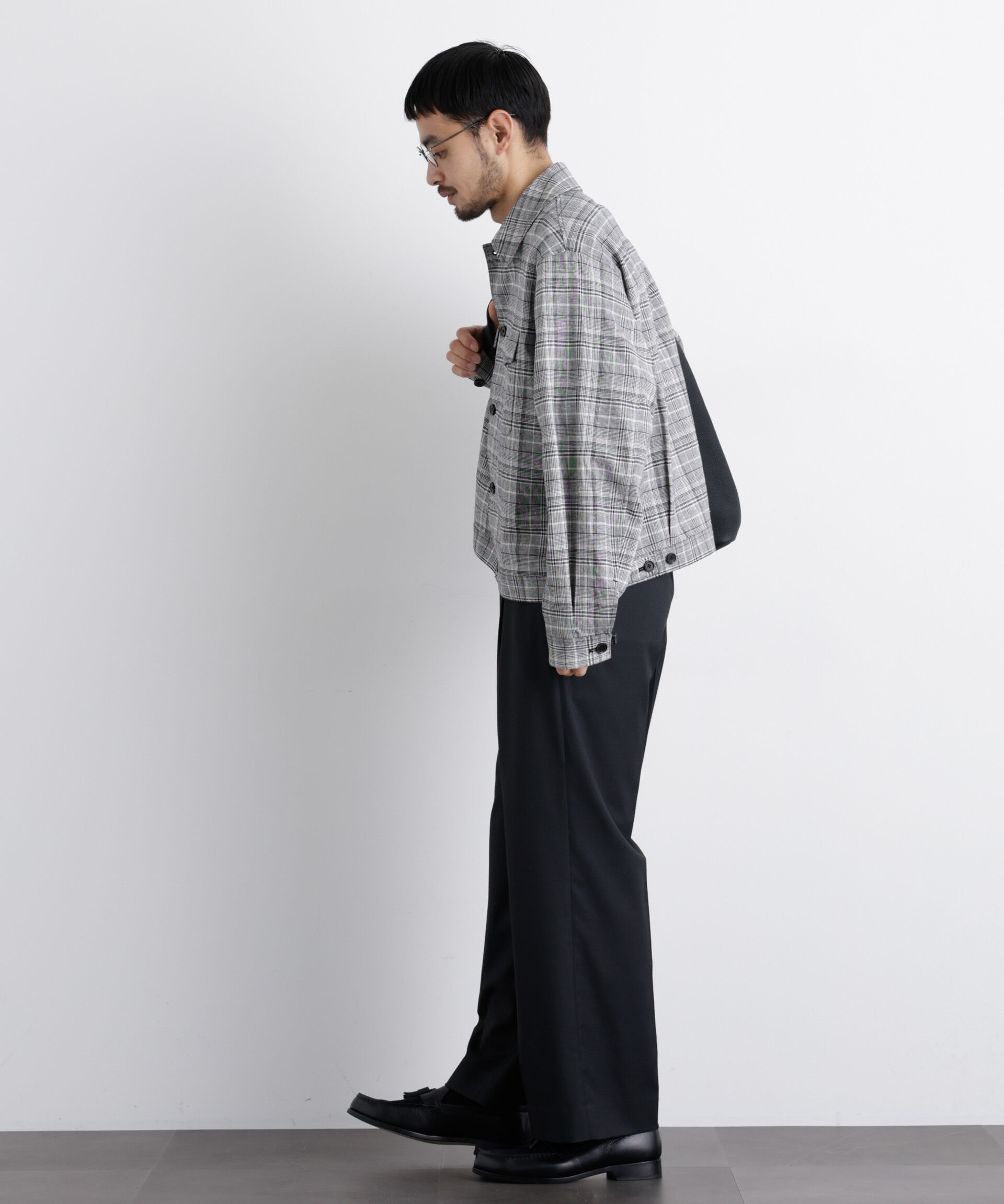 nano･universe「「FRENCH LINEN」リネンコットンシャツブルゾン」|ブルゾン・スタジャン|