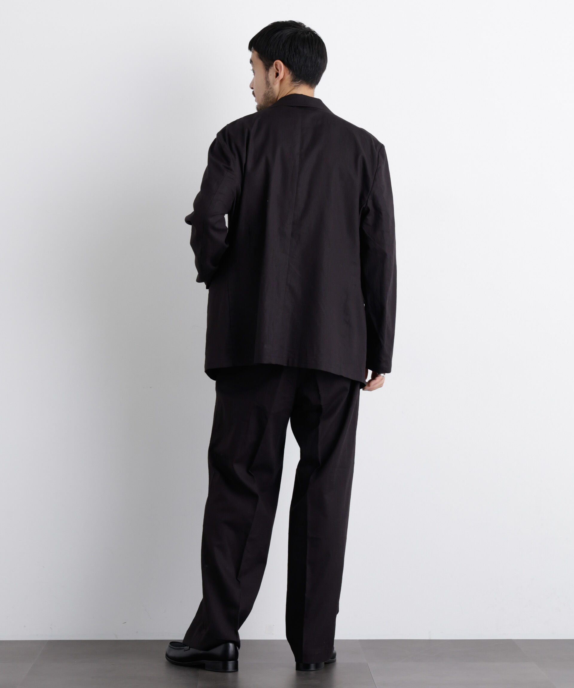 nano･universe「｢FRENCH LINEN｣ リネンコットンセミダブルJK（セットアップ可）」|テーラードジャケット|