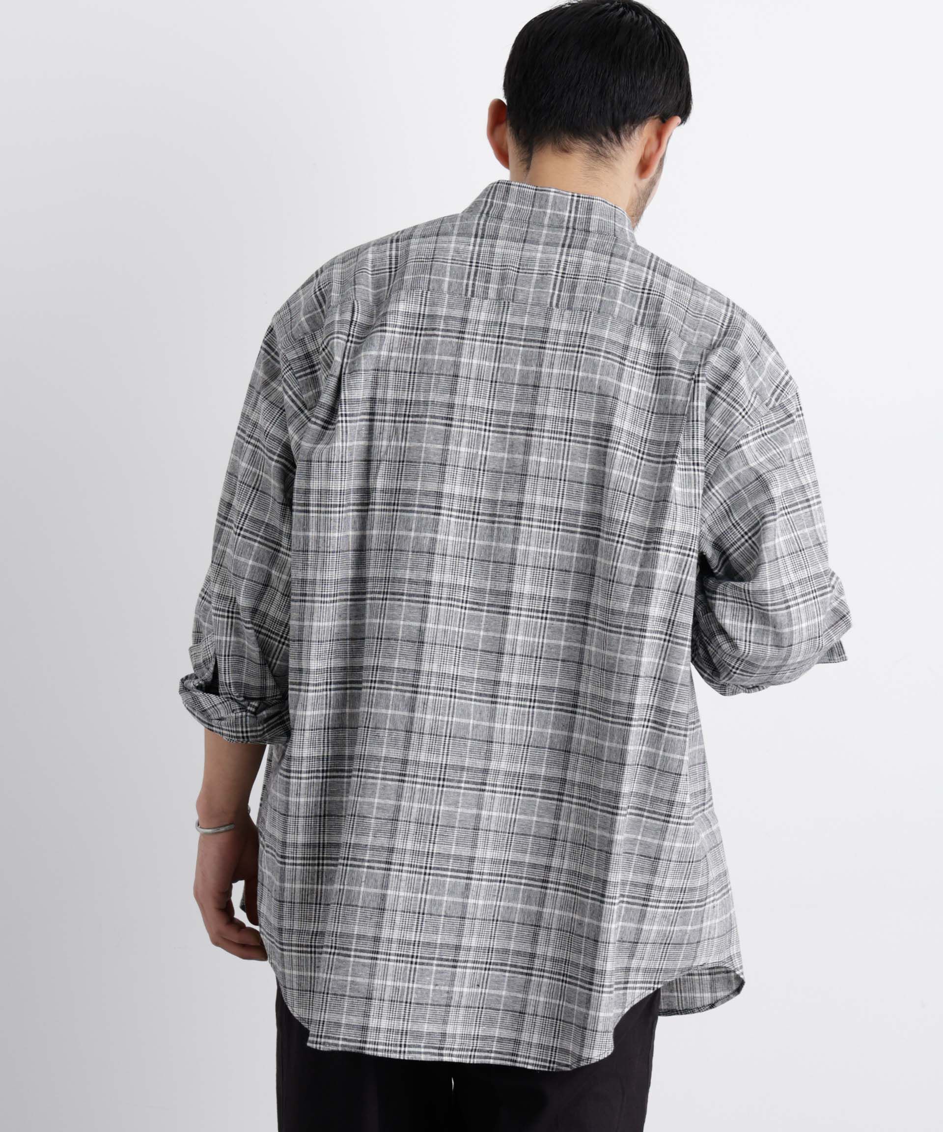 nano･universe「「FRENCH LINEN」リネンコットンスタンドシャツ」|シャツ・ブラウス|