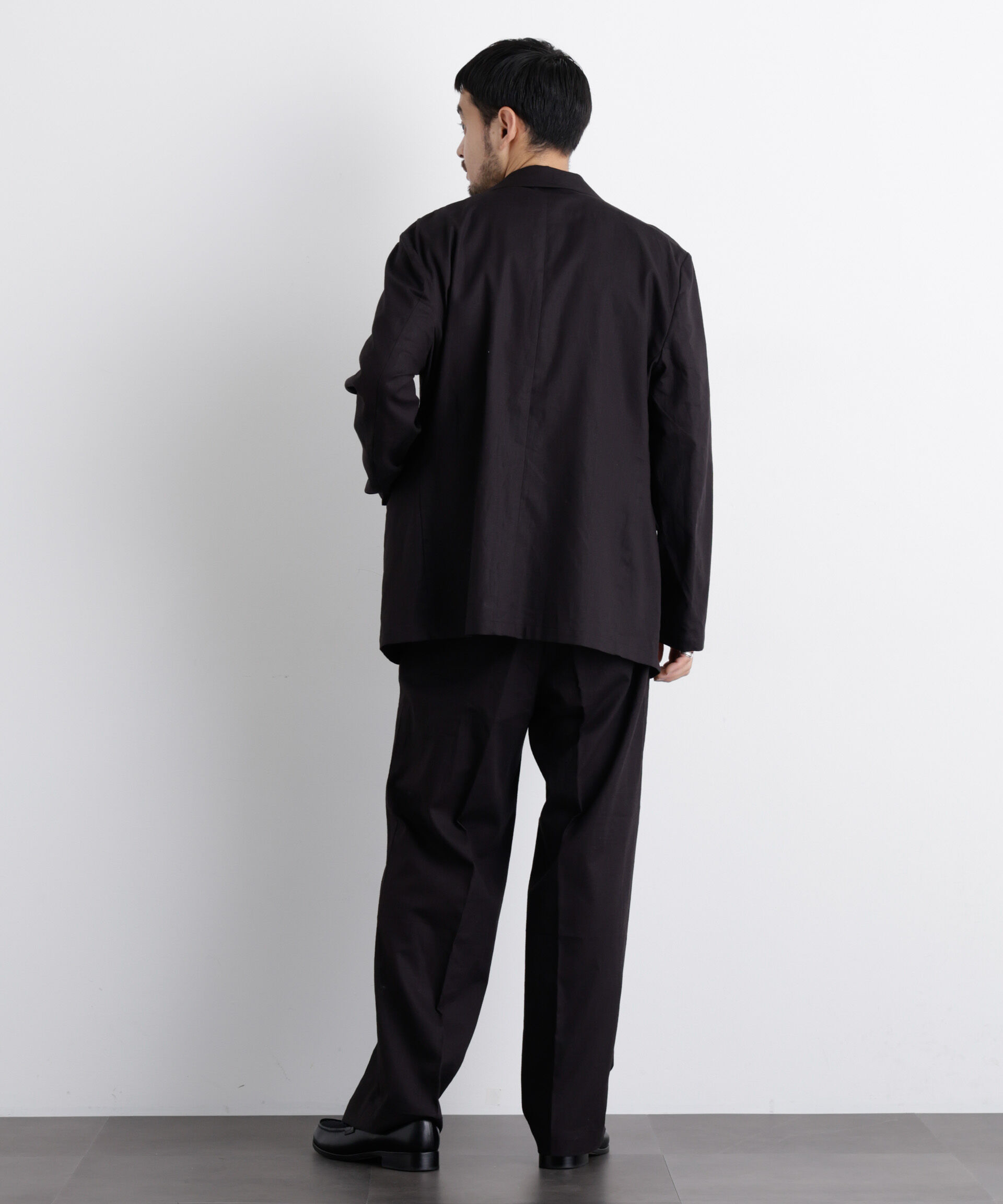 nano･universe「｢FRENCH LINEN｣ リネンコットンストレートパンツ（セットアップ可）」|チノ|