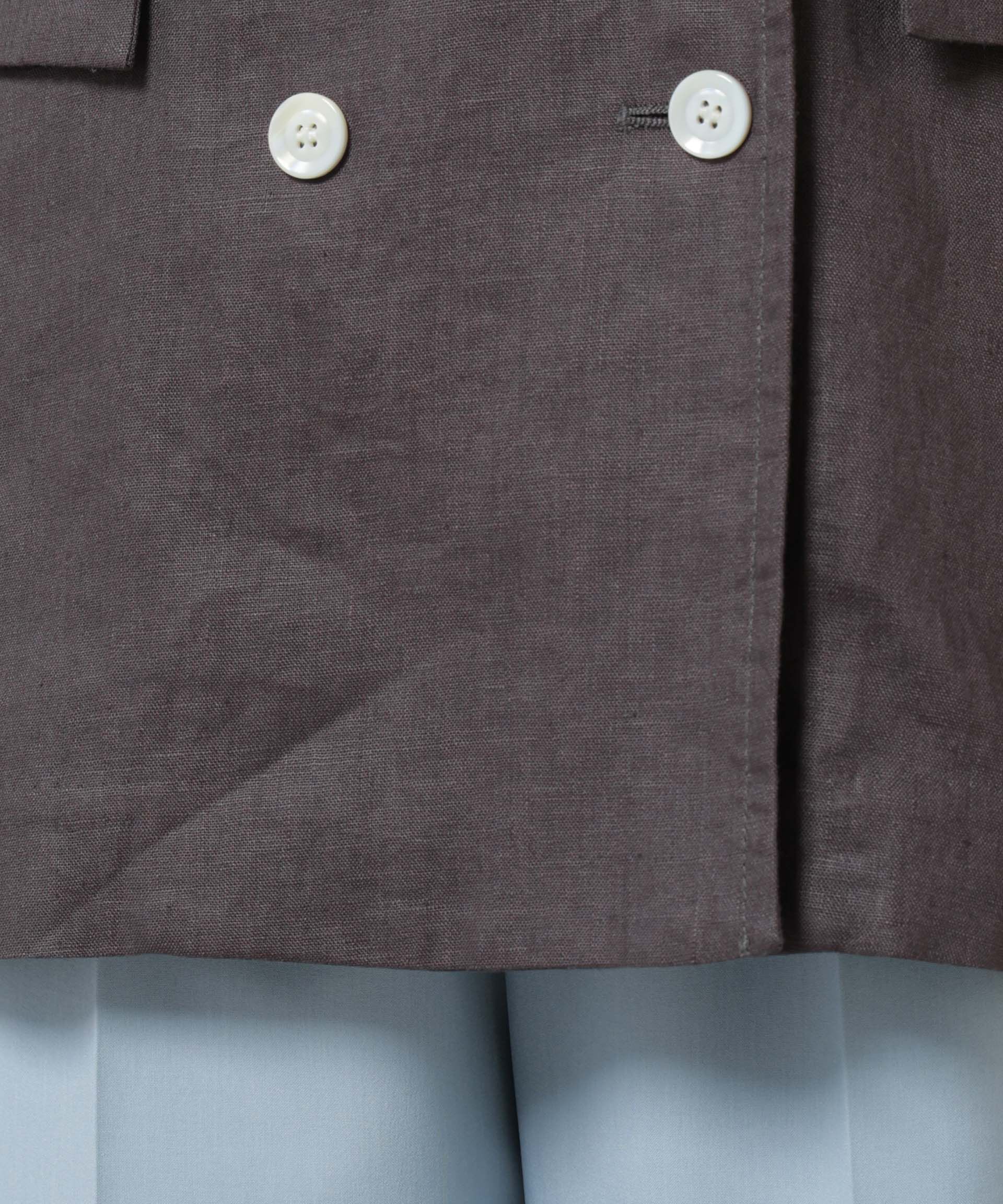 nano･universe「European Flax ダブル6Bジャケット(セットアップ可)」|テーラードジャケット|