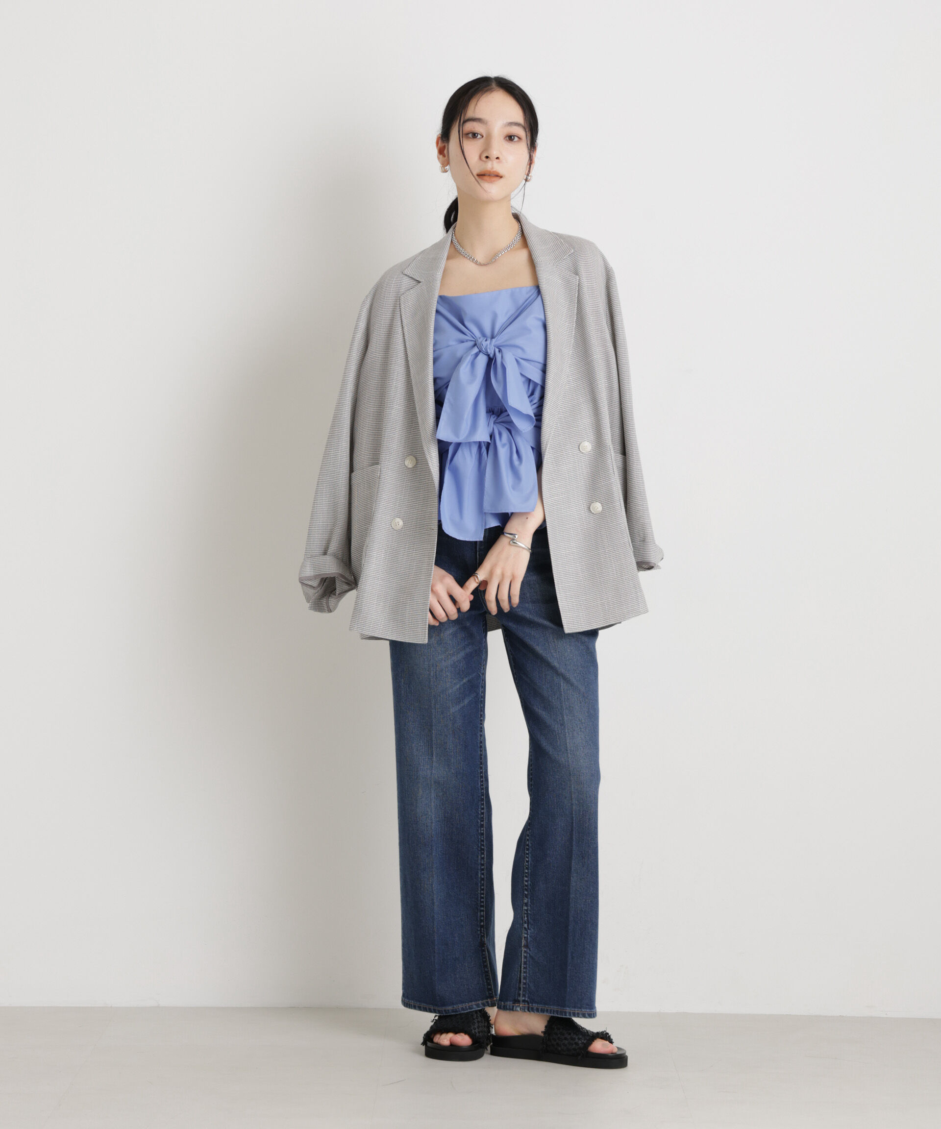 nano･universe「ツインリボンキャミソール」|シャツ・ブラウス|