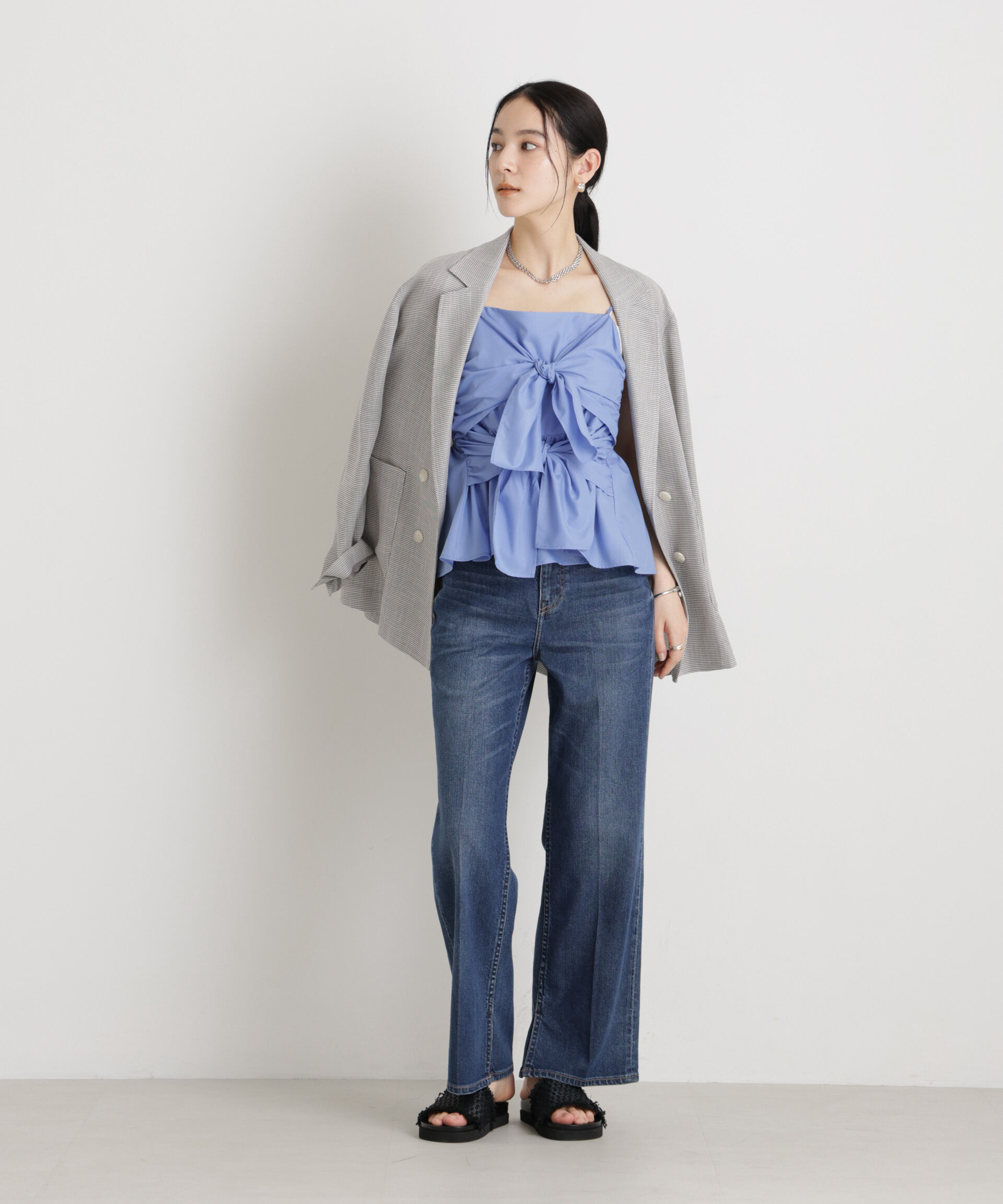 nano･universe「ツインリボンキャミソール」|シャツ・ブラウス|