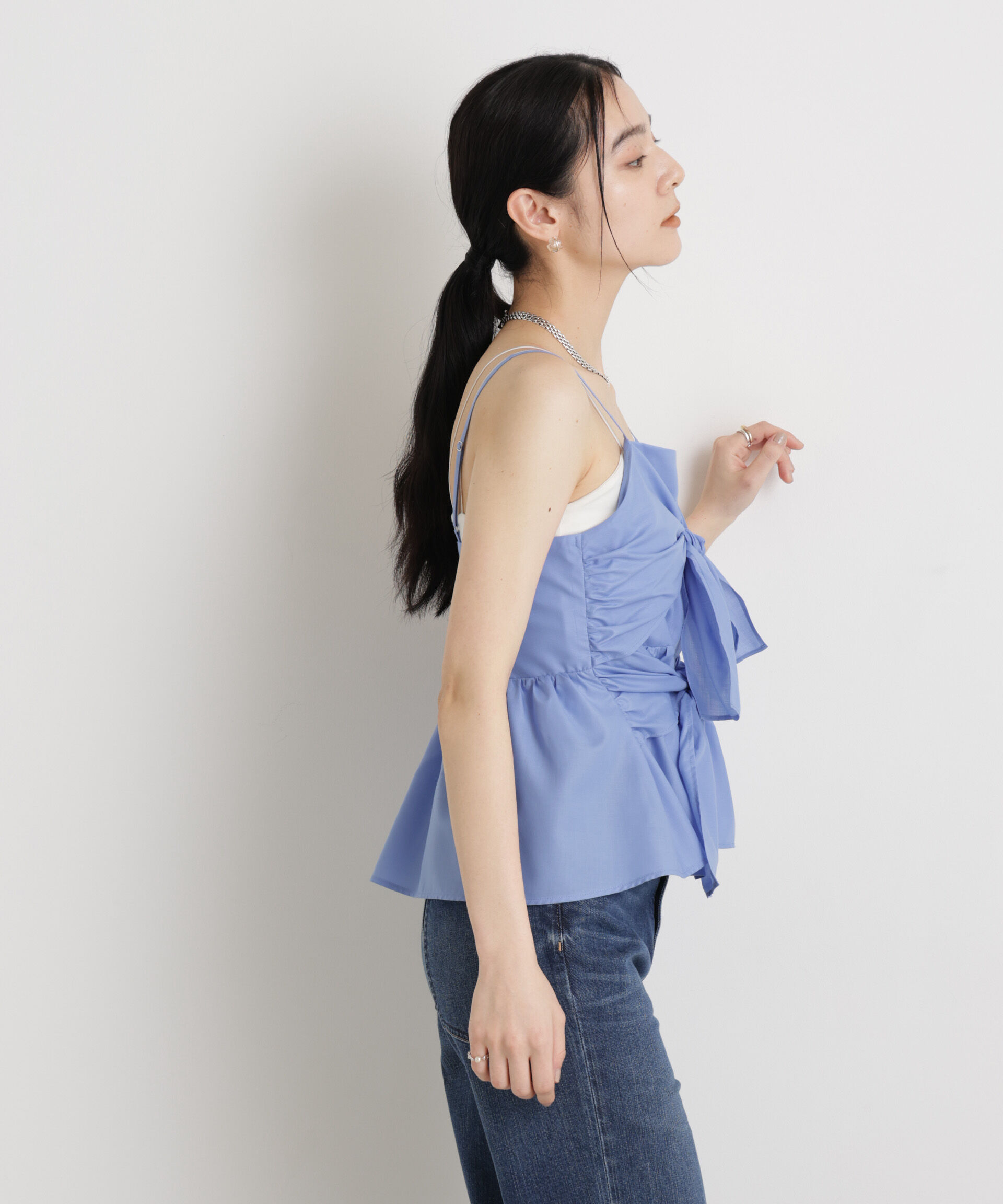 nano･universe「ツインリボンキャミソール」|シャツ・ブラウス|