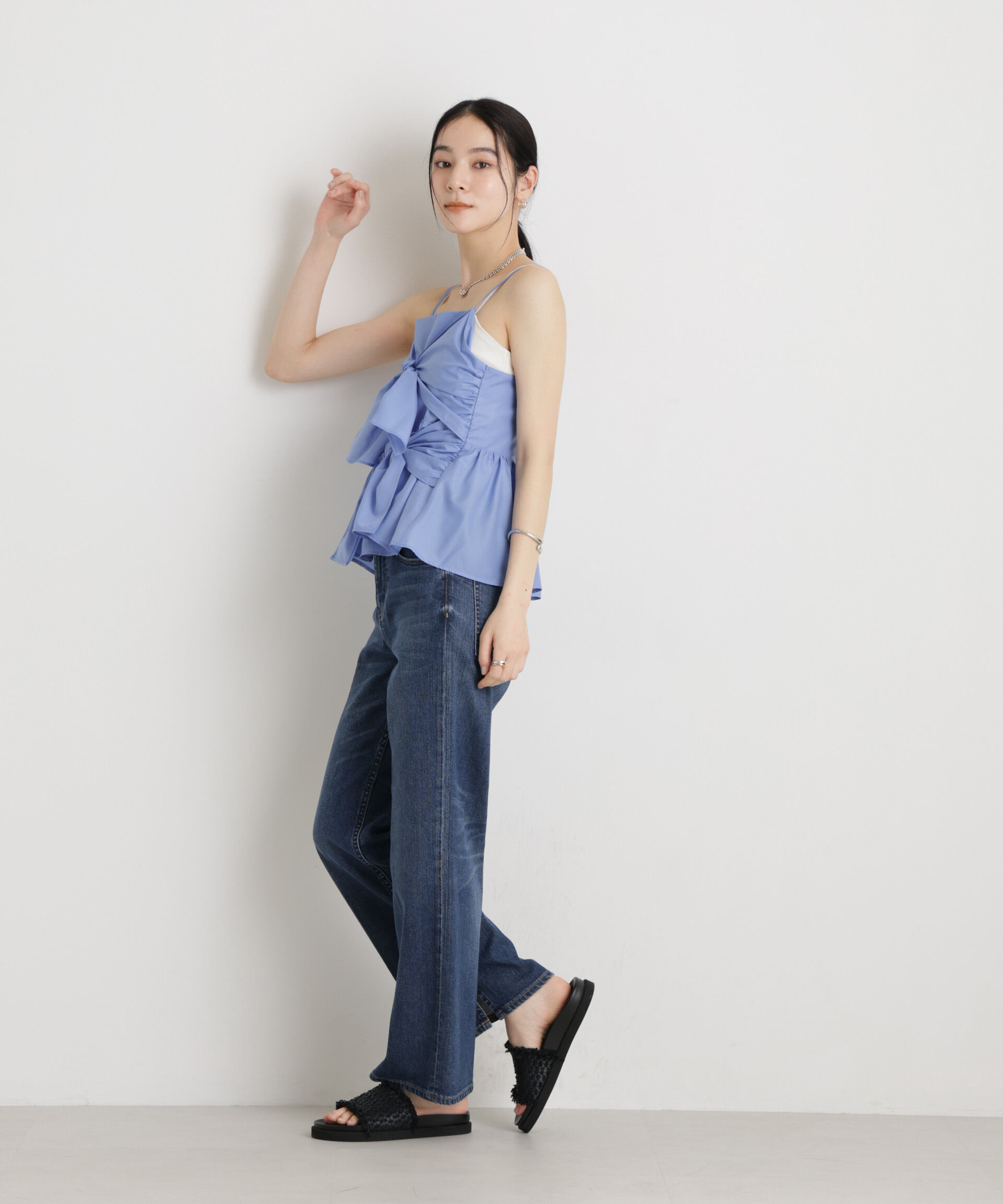 nano･universe「ツインリボンキャミソール」|シャツ・ブラウス|