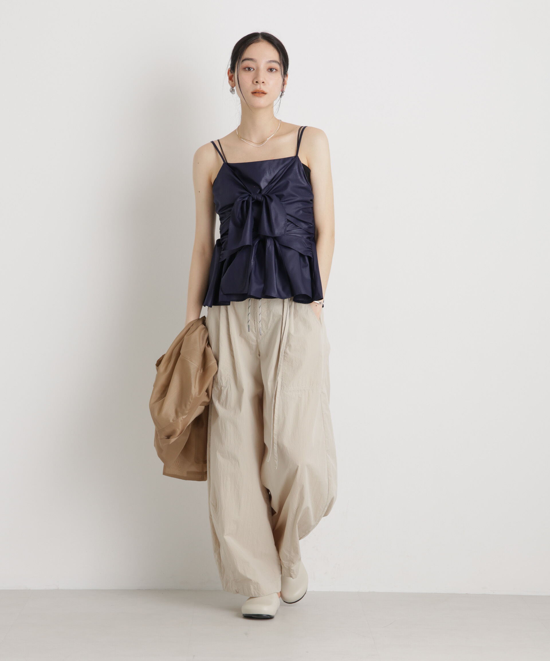 nano･universe「ツインリボンキャミソール」|シャツ・ブラウス|