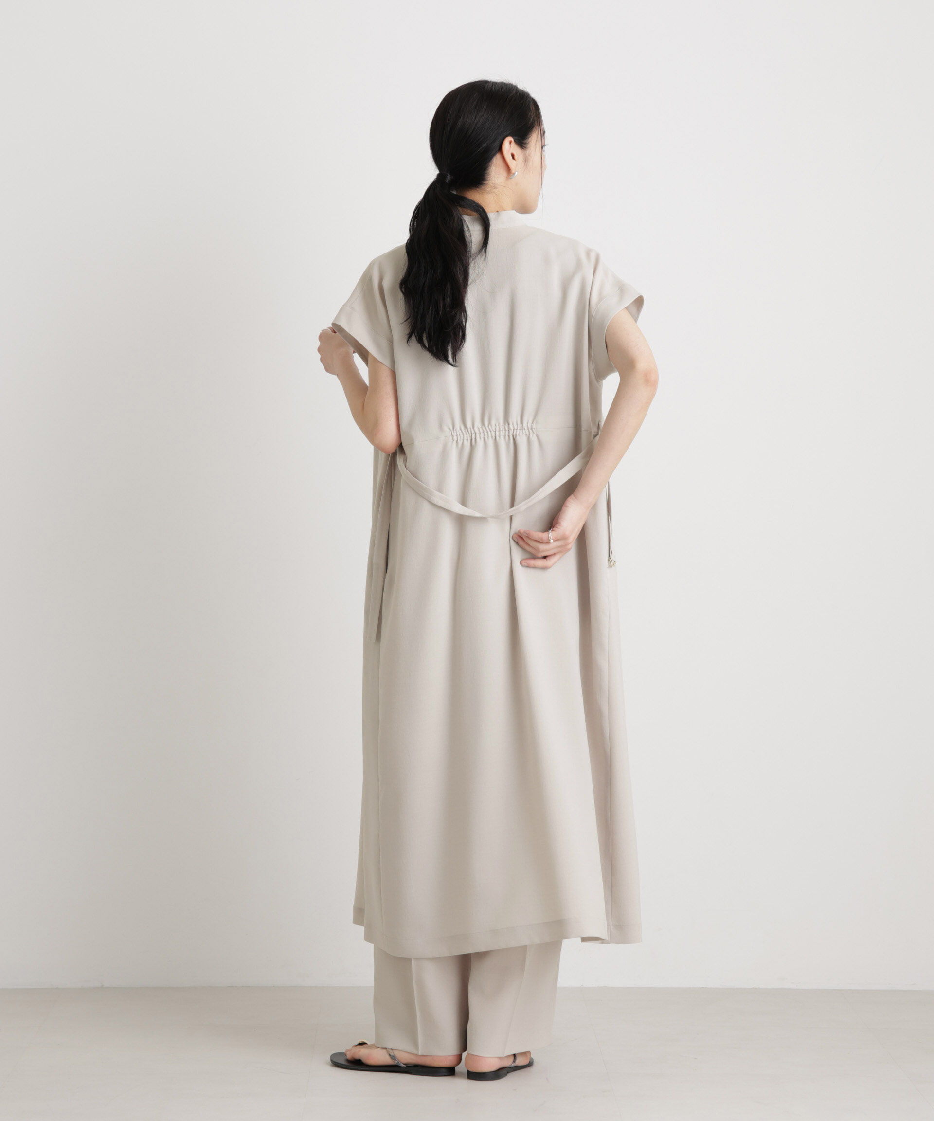 nano･universe「メランジドライ ベルト付きワンピース(セットアップ可)」|ワンピース|