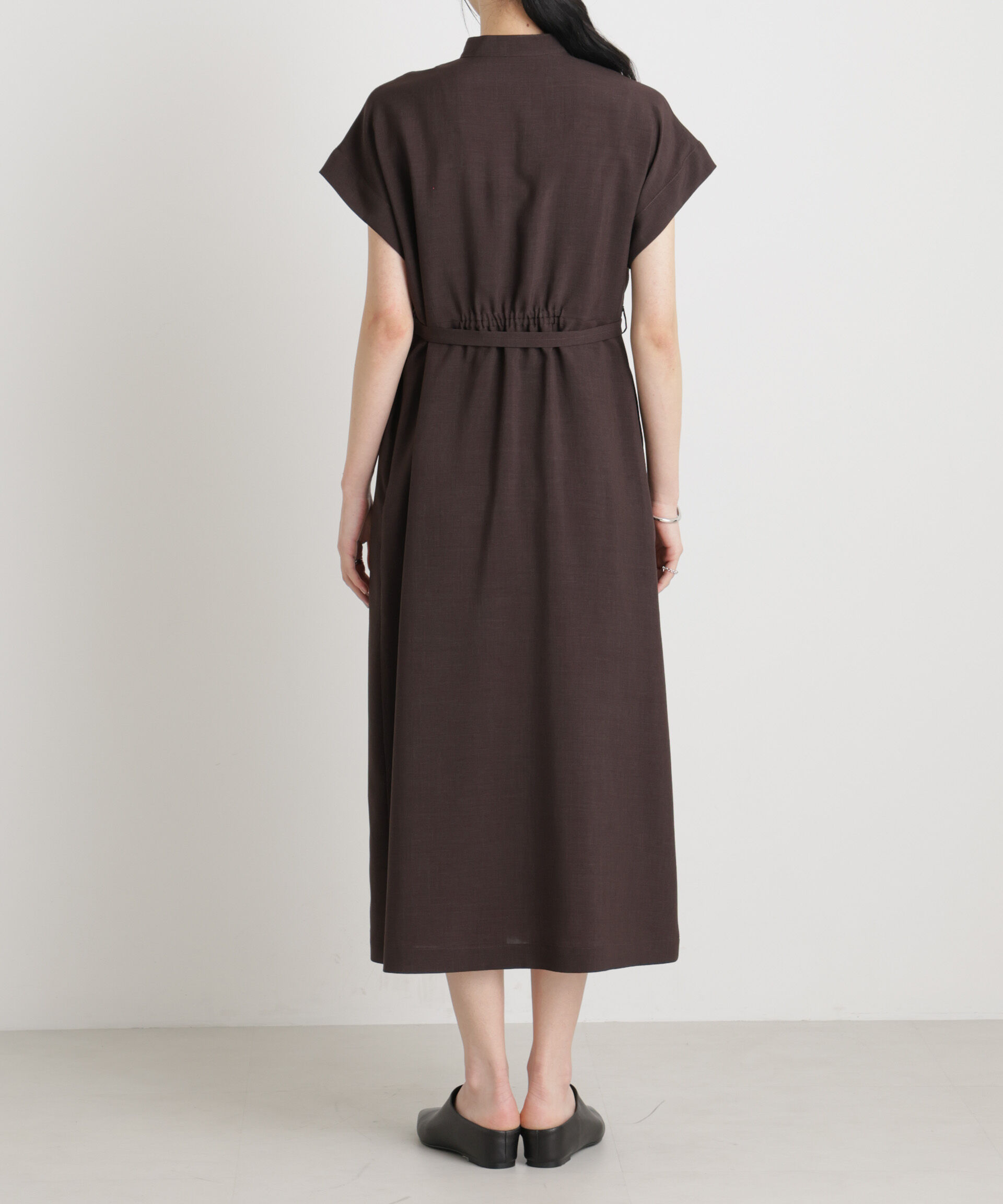 nano･universe「メランジドライ ベルト付きワンピース(セットアップ可)」|ワンピース|