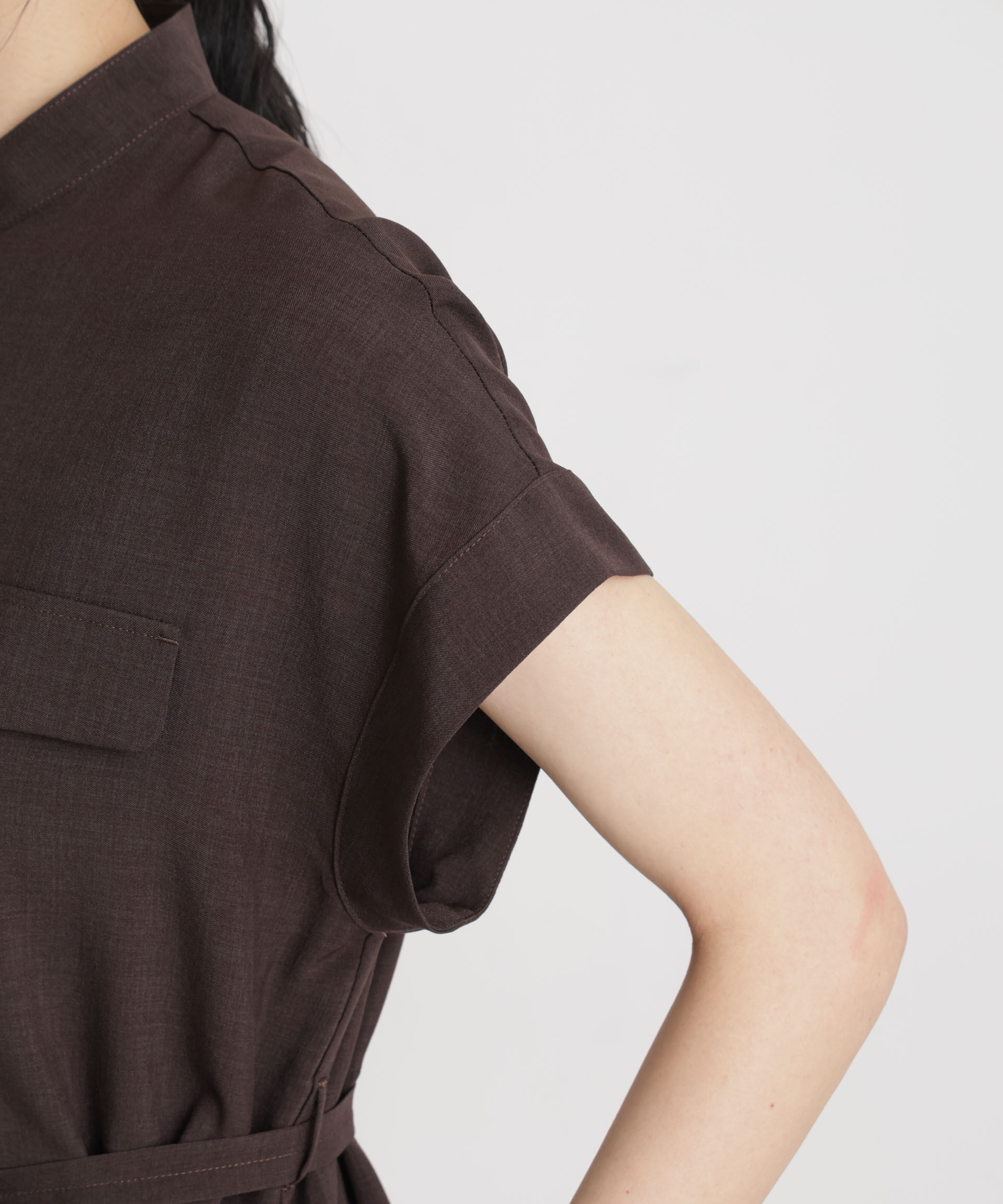 nano･universe「メランジドライ ベルト付きワンピース(セットアップ可)」|ワンピース|