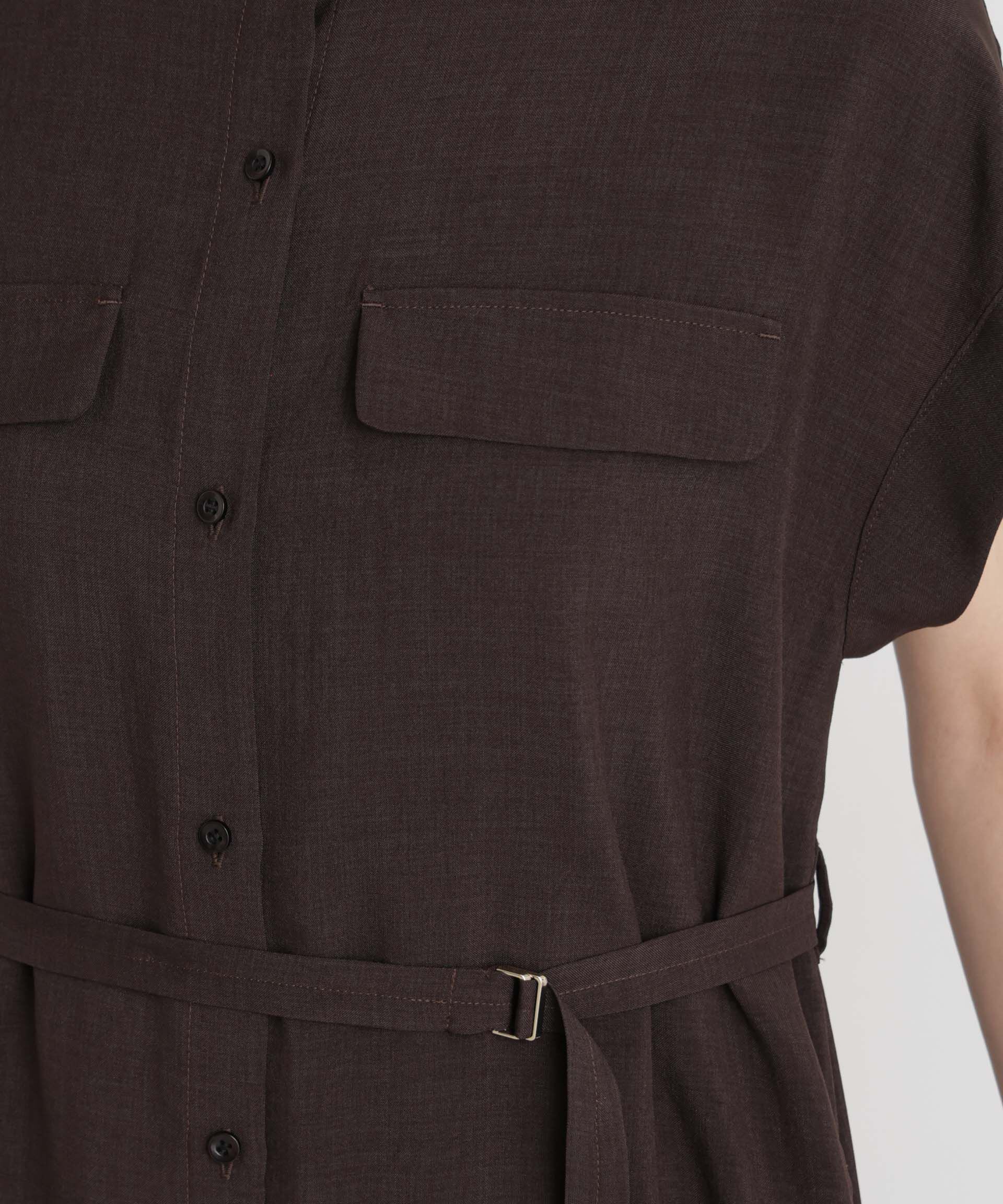 nano･universe「メランジドライ ベルト付きワンピース(セットアップ可)」|ワンピース|