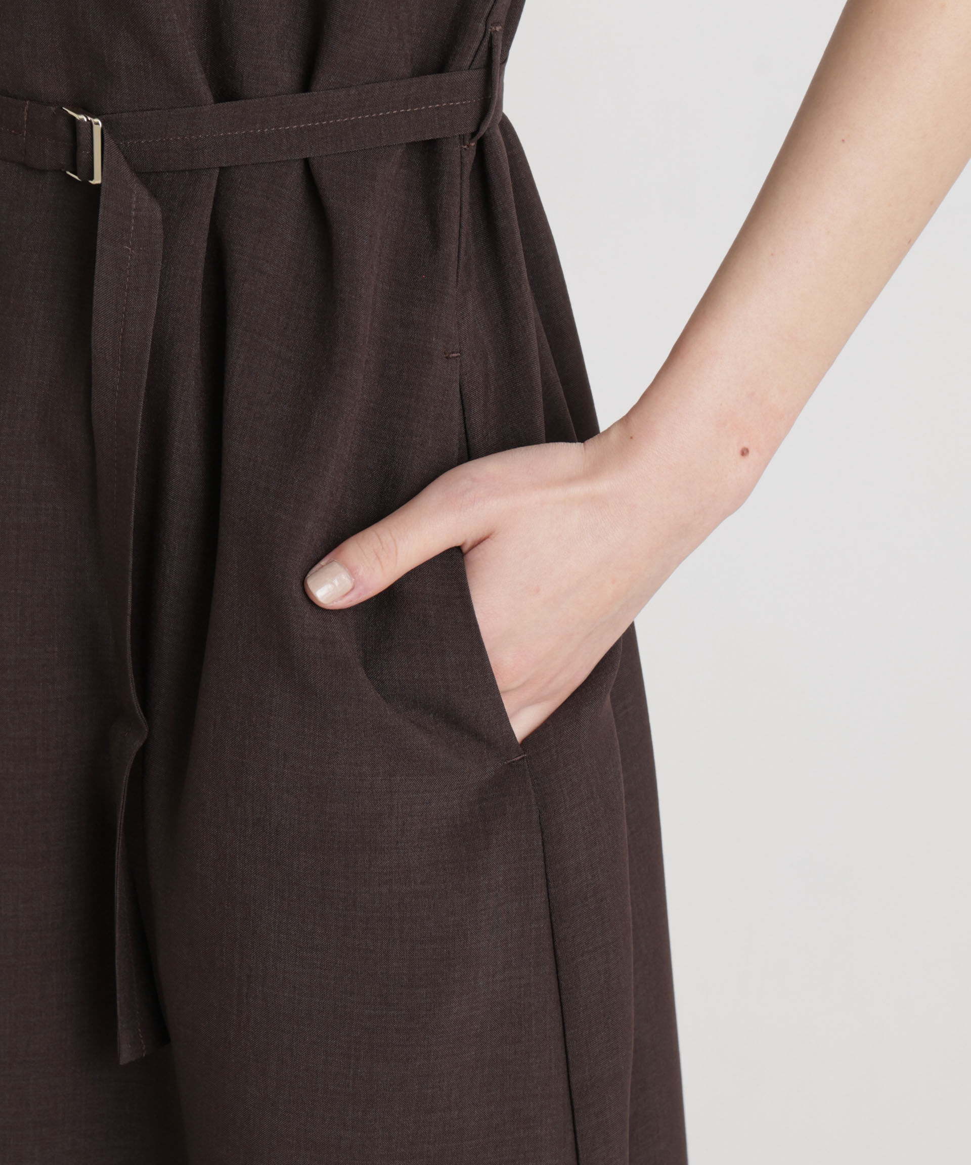 nano･universe「メランジドライ ベルト付きワンピース(セットアップ可)」|ワンピース|